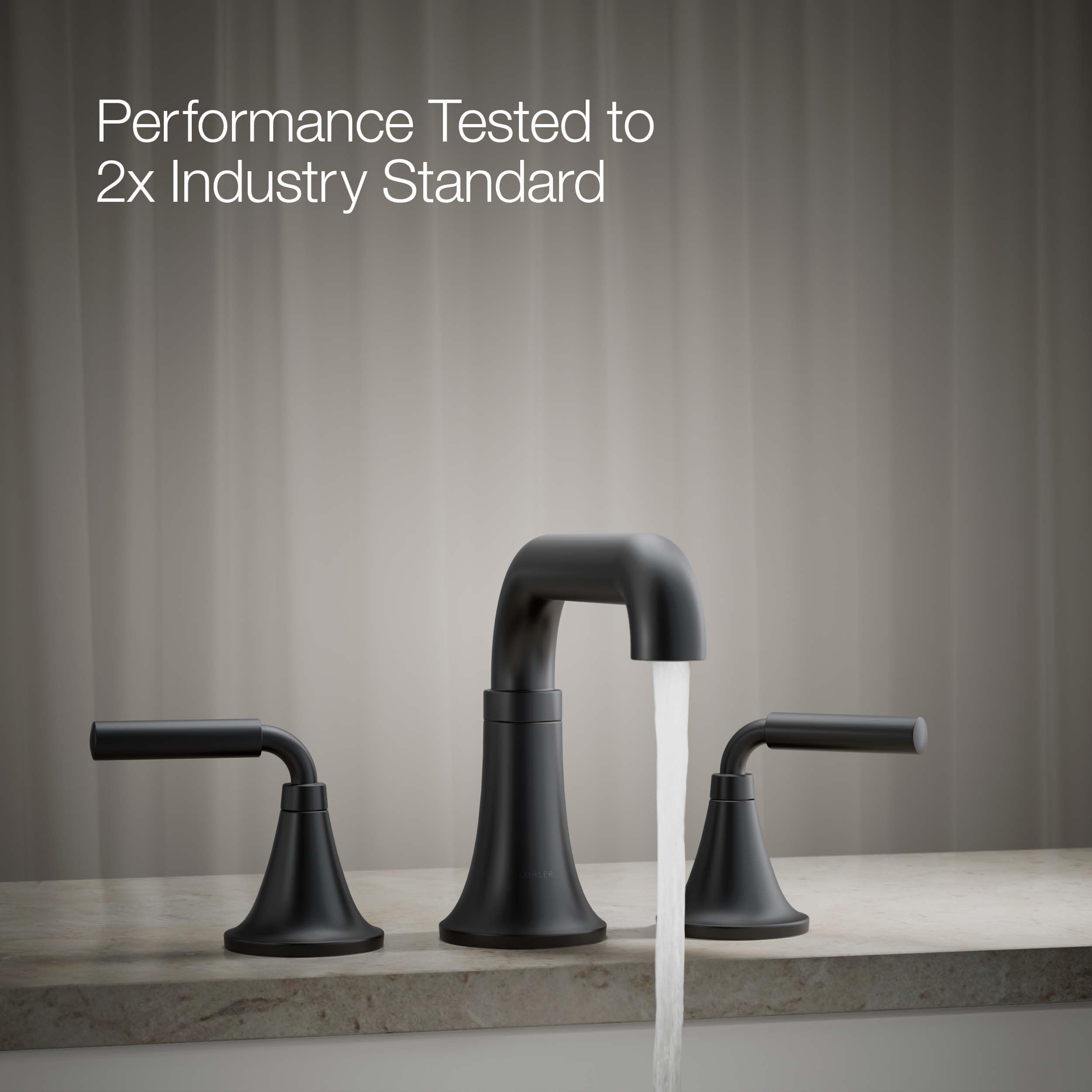 KOHLER TONE® Deck Mount Bathroom Faucet - Modern Single Hole Bath Sink Faucet for Bathroom Vanity, Perfect for Home Renovation & Spa Style Decor
