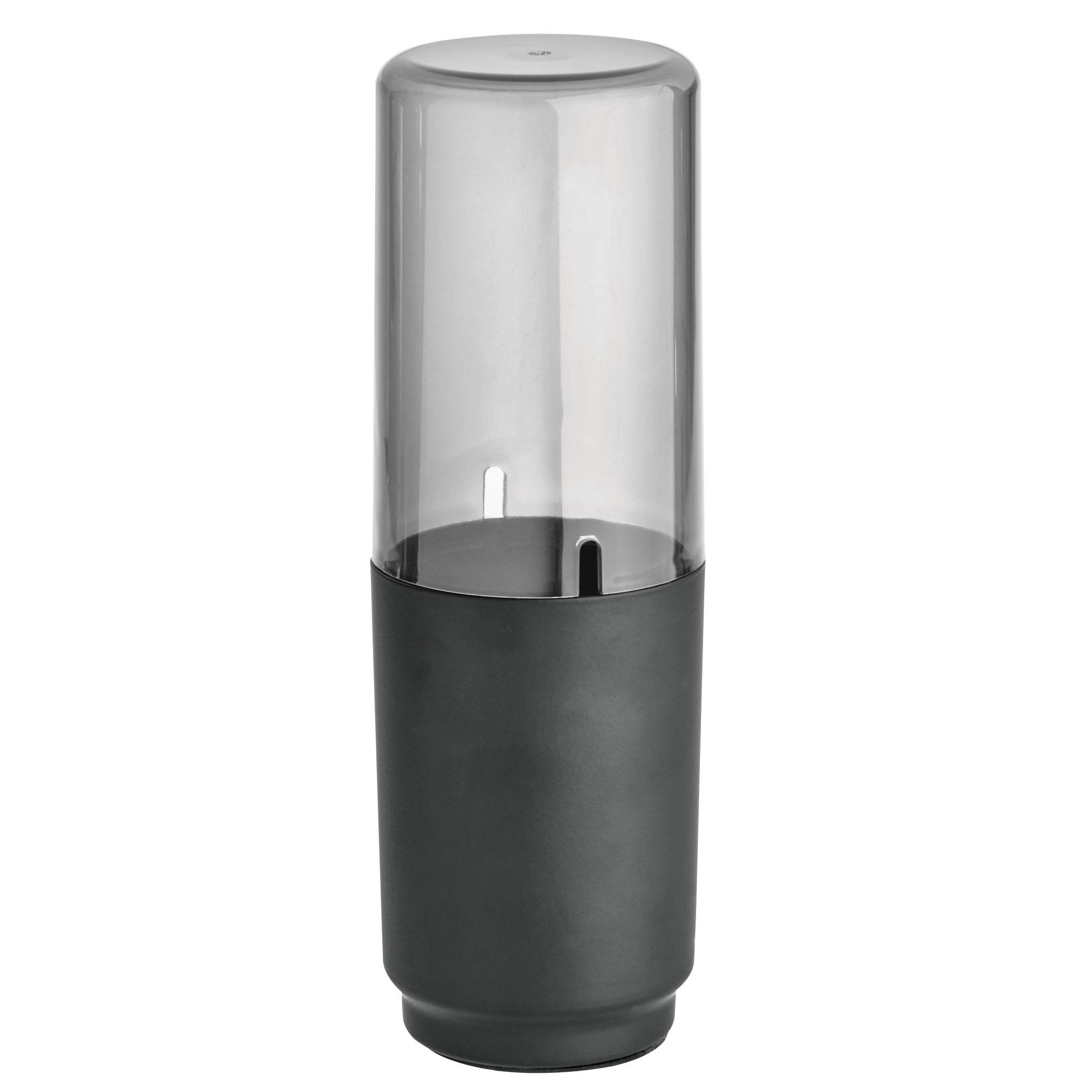 iDesign Austin Covered Toothbrush Holder - Organize Regular & Electric Toothbrushes - Perfect for Bathroom Countertop & Travel Storage
