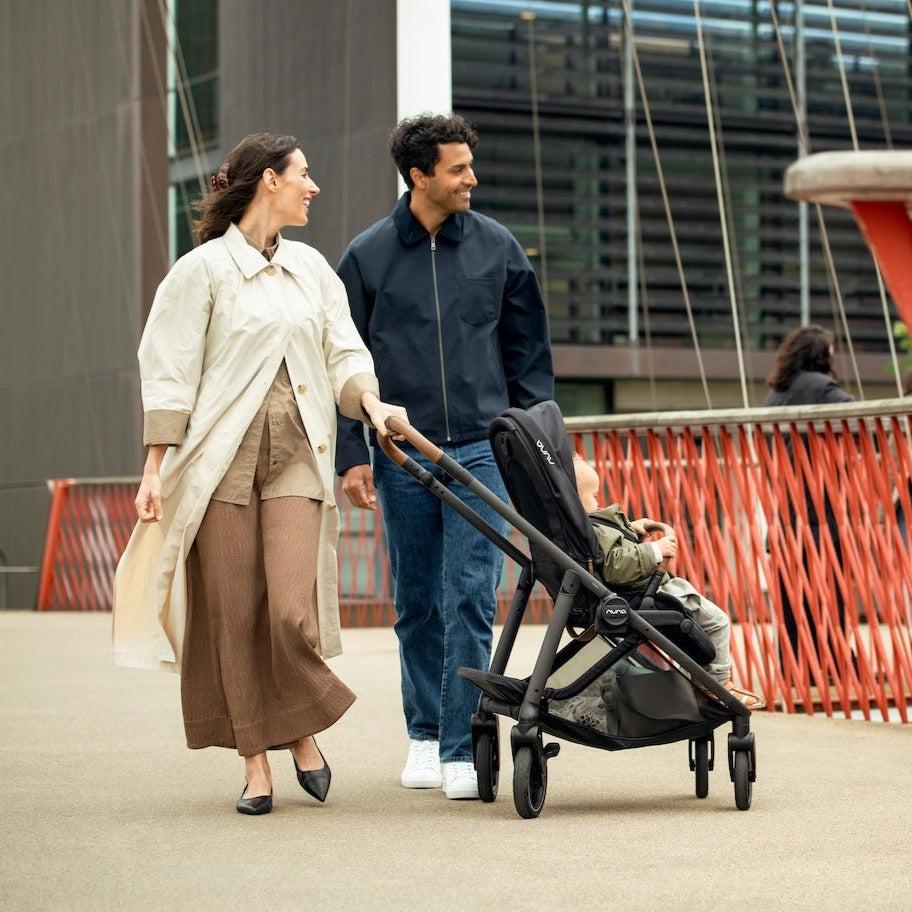 Nuna Swiv Stroller - Lightweight Compact Baby Stroller with 360° Swivel Wheels | Perfect for Travel, Shopping & Daily Walks (Biscotti Color)