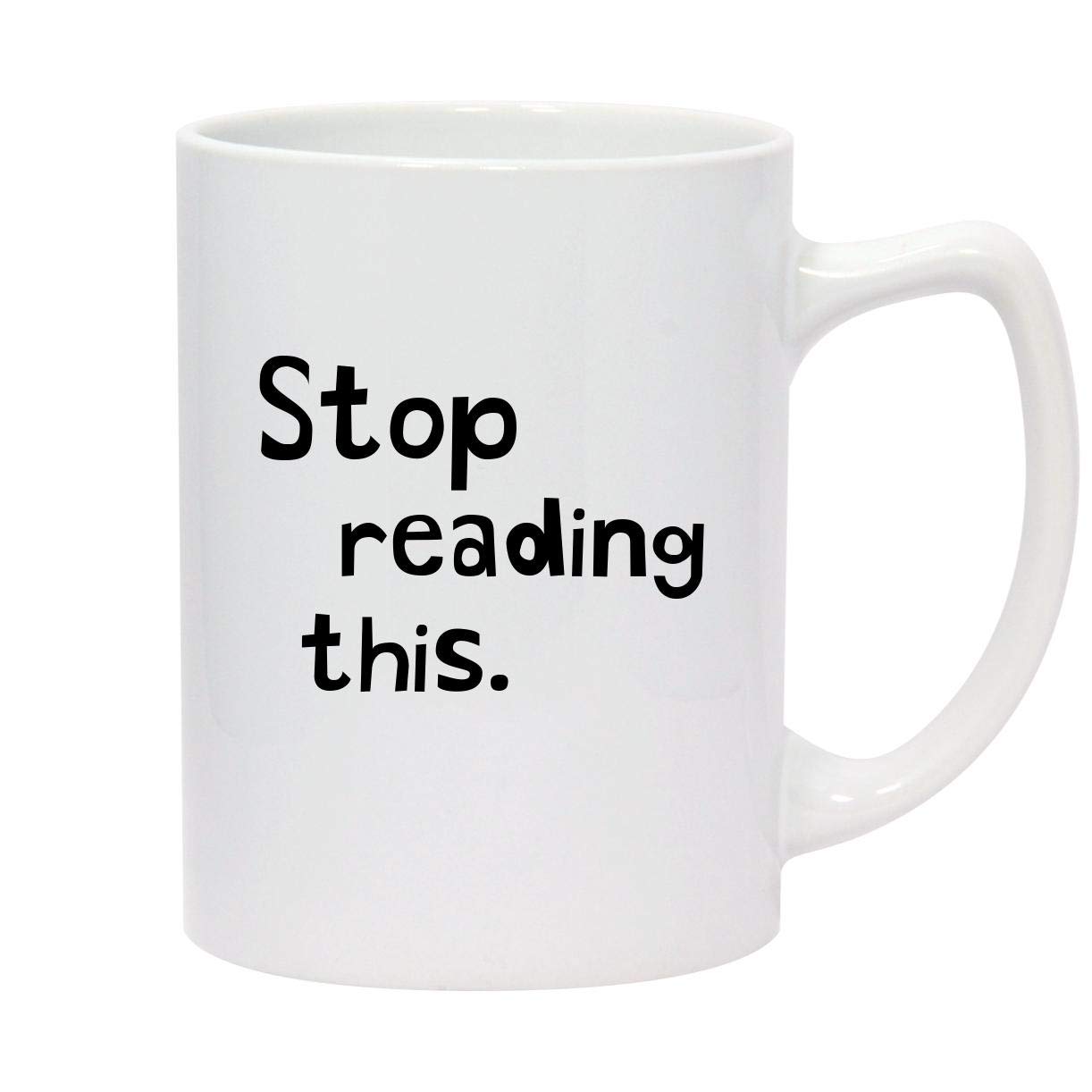 14oz White Ceramic Statesman Coffee Mug - Premium Durable Travel Mug for Office, Home & Camping - Dishwasher & Microwave Safe