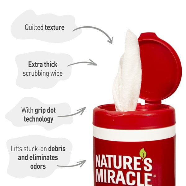Nature's Miracle Small Animal Cage Scrubbing Wipes - 24 Count | Quick & Easy Cleaning for Hamster, Rabbit, Guinea Pig Cages | Safe, Non-Toxic Disinfectant Wipes for Pet Habitat Maintenance