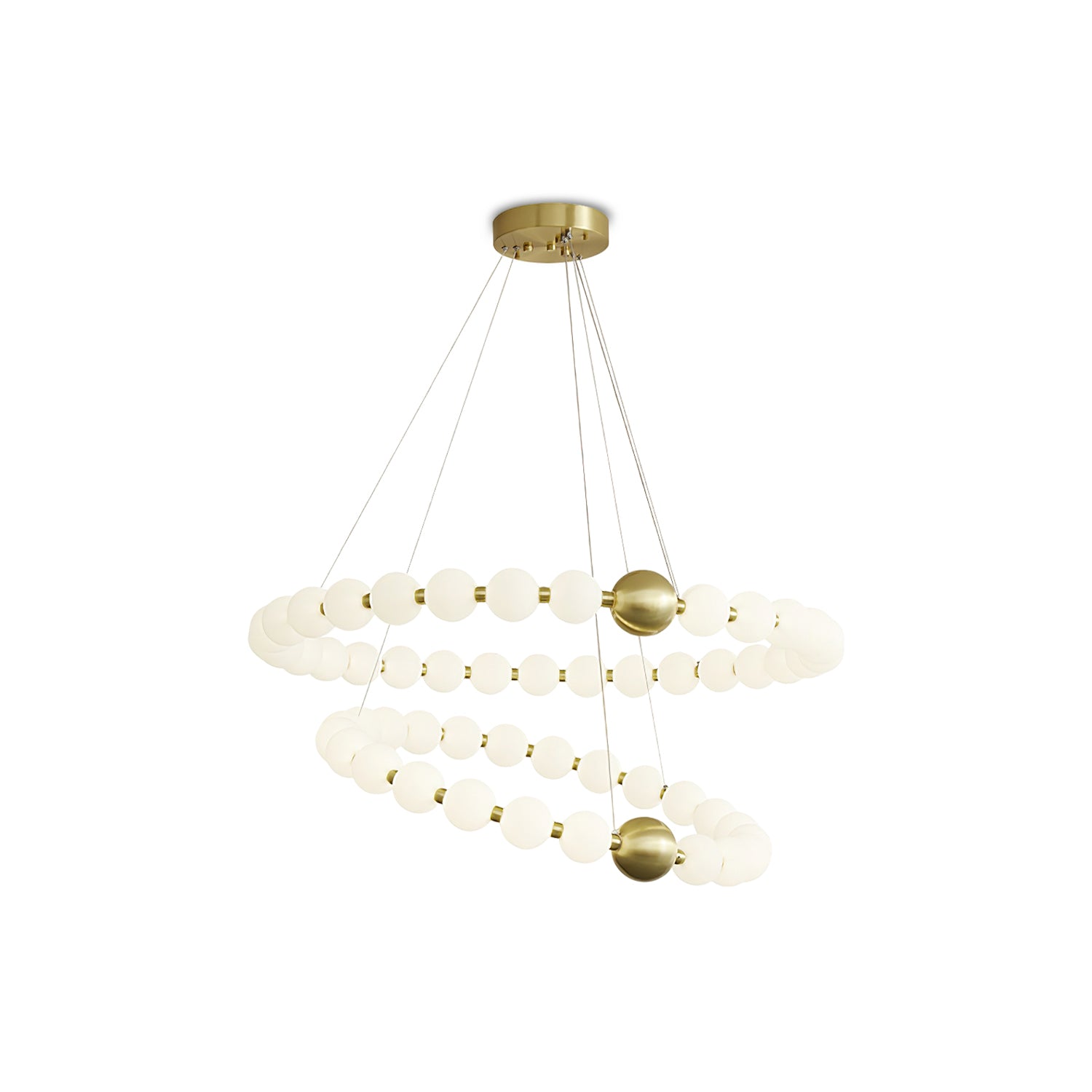 Aeyee Crystal Pearls Chandelier - Elegant Ceiling Light Fixture for Dining Room, Bedroom, Living Room & Wedding Decor