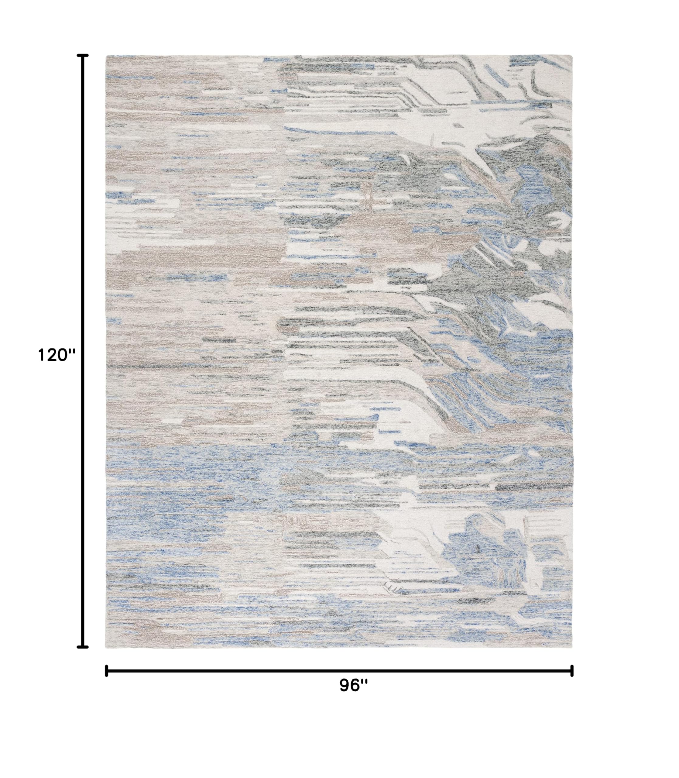 SAFAVIEH Metro Collection 8' x 10' Ivory/Natural MET902A Handmade Premium Wool Area Rug for Living Room, Dining Room & Bedroom | Soft & Durable Floor Covering for Home Decor