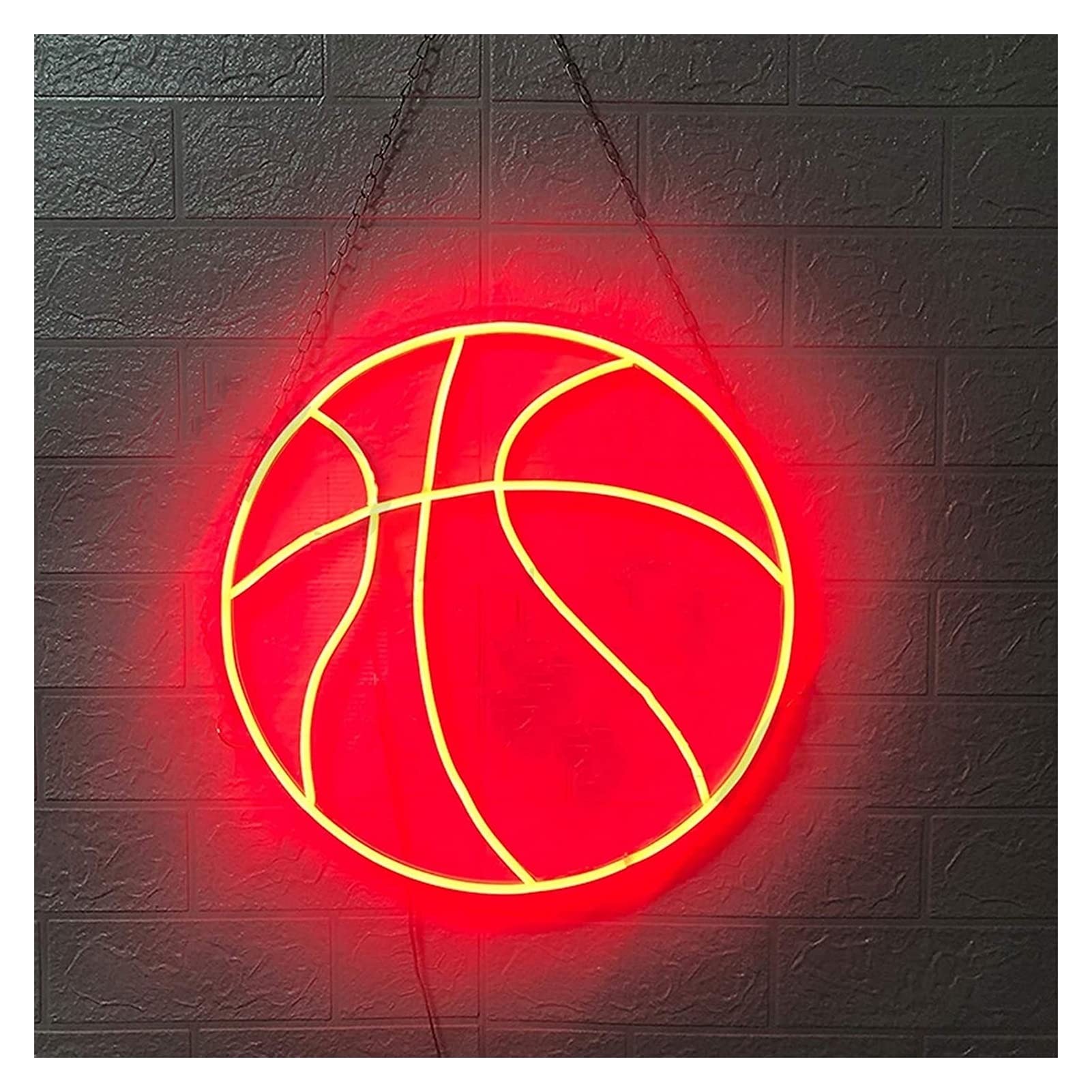 HSHHJSH LED Basketball Neon Sign - Wall Decor Neon Lights for Christmas, Party, Kids Room | Perfect for Game Room, Sports Bar & Man Cave Decorations