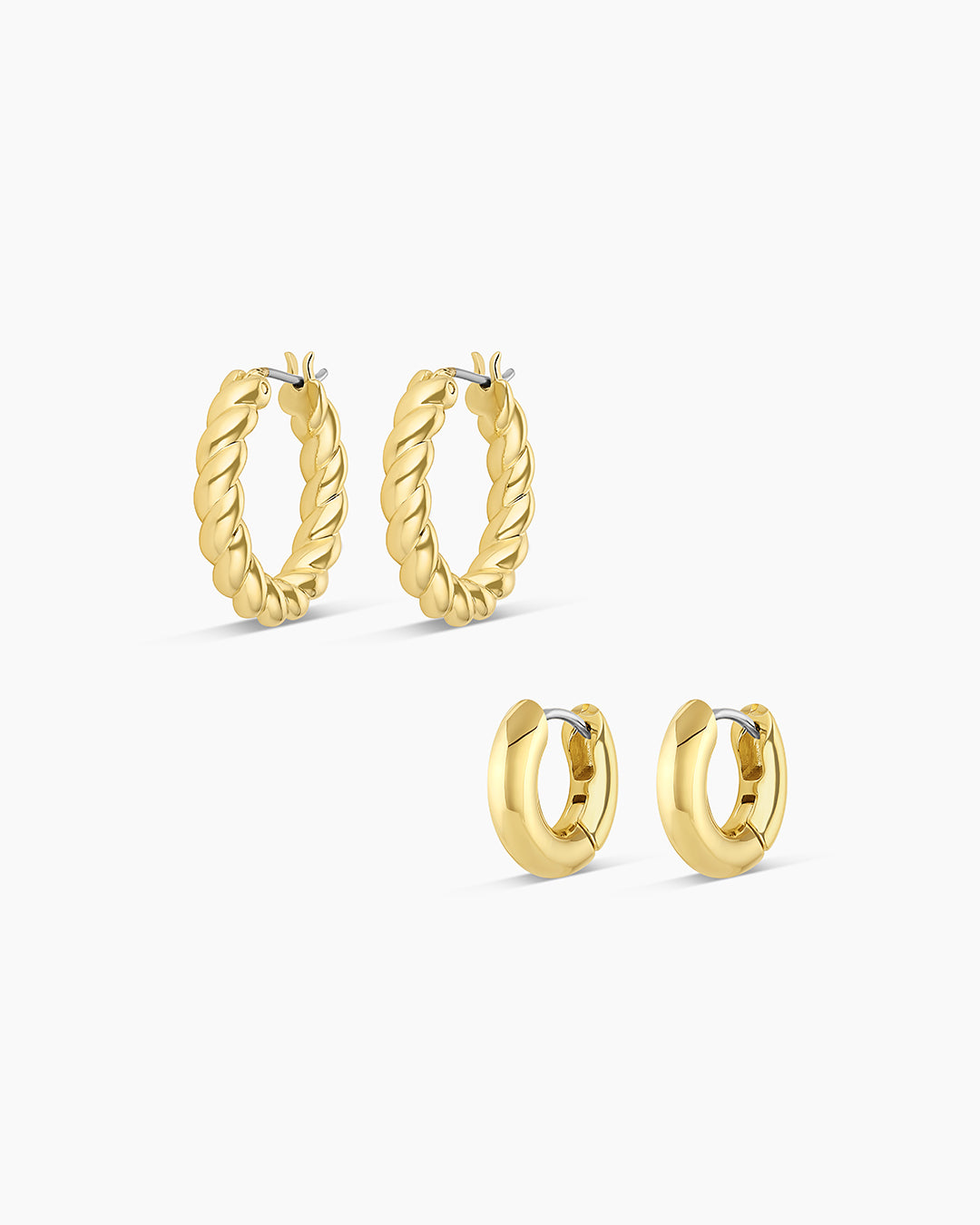 Premium Stainless Steel Crew Hoop Earrings Set - Durable & Hypoallergenic Jewelry for Women - Perfect for Parties, Weddings & Everyday Wear