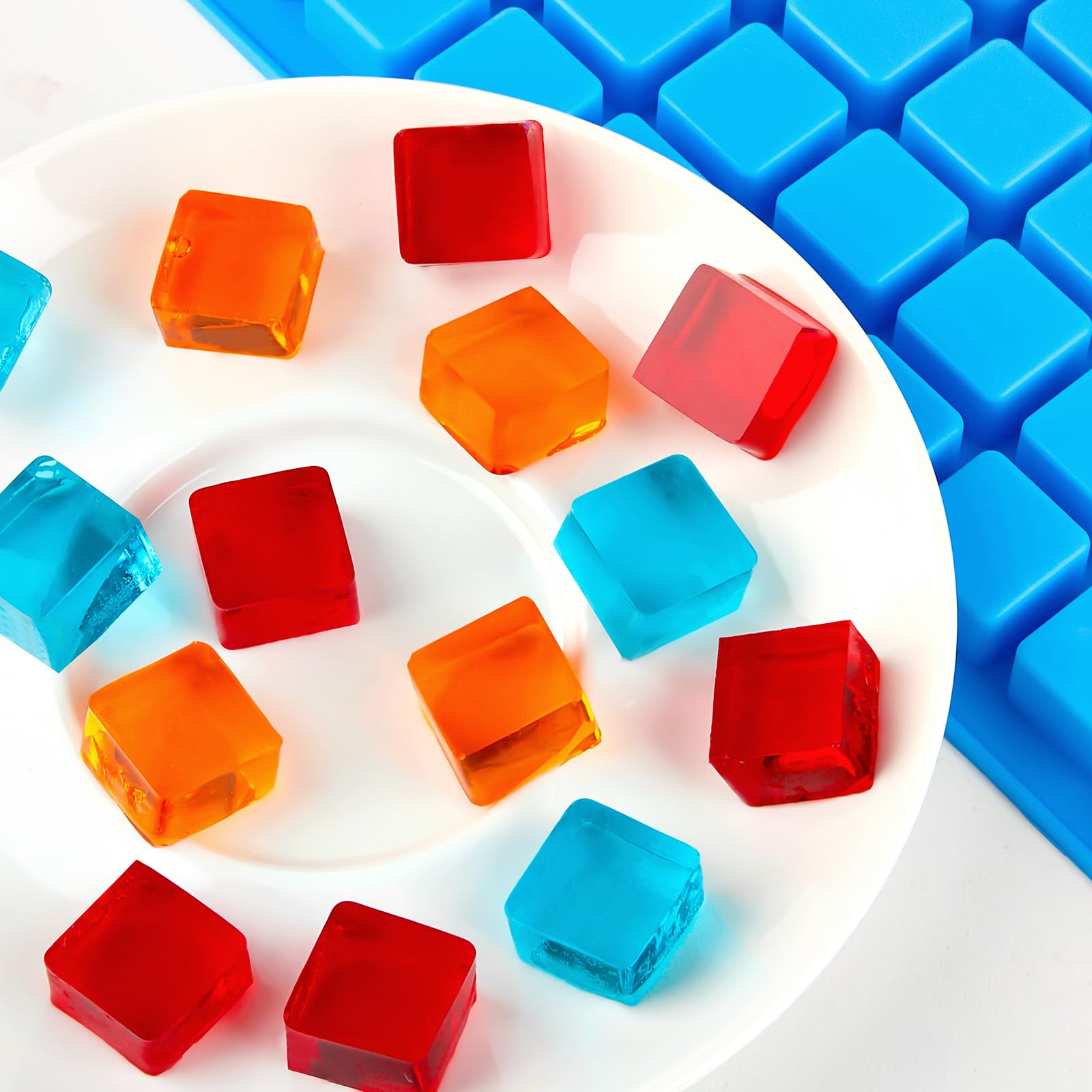 JOERSH Square Silicone Candy Molds - 252 Cavity for Hard Candy, Gummy, Caramels, Chocolate, Ganache & Ice Cubes - Perfect for DIY Desserts, Party Treats & Baking Decorations