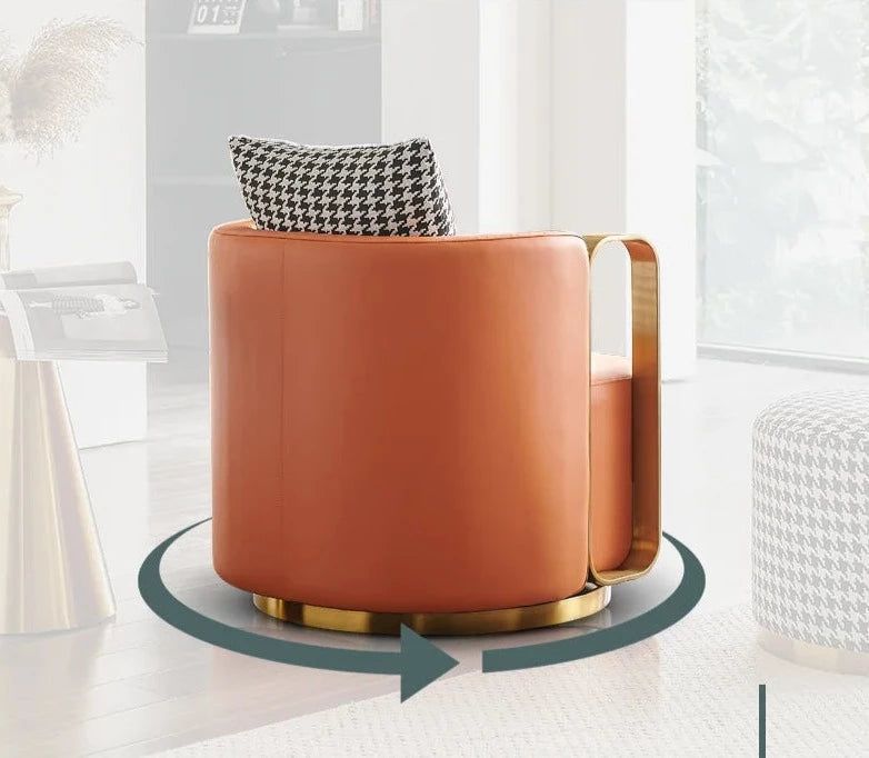 Swivel Designer Armchair - Modern Rotating Lounge Chair for Living Room, Office & Bedroom - Stylish Comfortable Seating for Home Decor