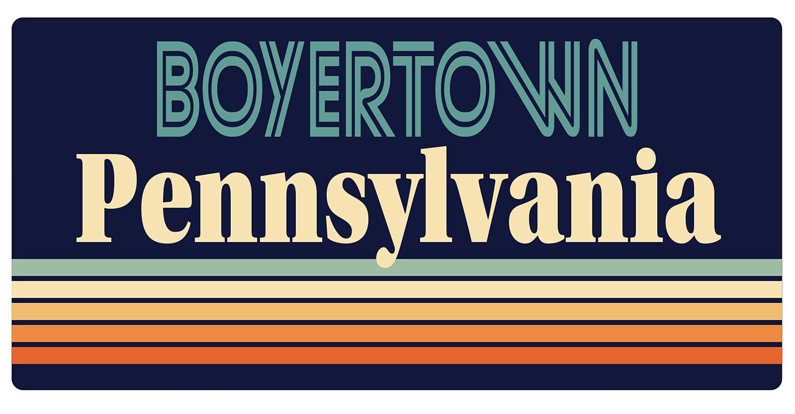Vintage Boyertown Pennsylvania 5 x 2.5-Inch Refrigerator Magnet - Retro Souvenir Collectible for Fridge, Office, or Travel Memories