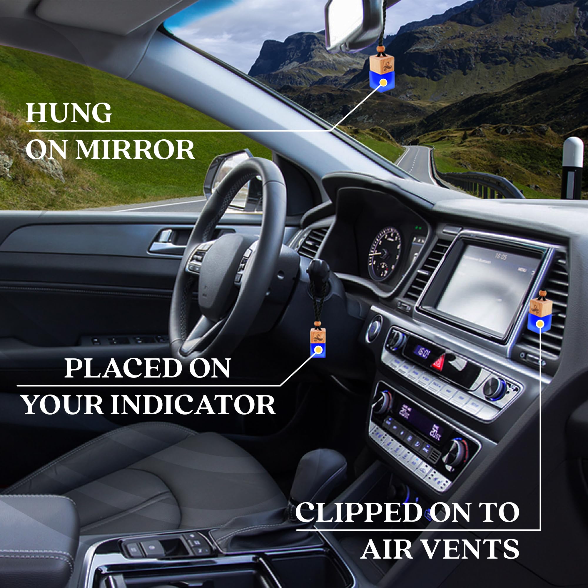Savage Car Air Freshener for Men - Long Lasting Sauvage Fragrance Car Perfume with Odor Eliminating Technology | Premium Car Scent Diffuser for Sedan, SUV & Truck | Perfect for Daily Commute, Road Trips & Office Parking