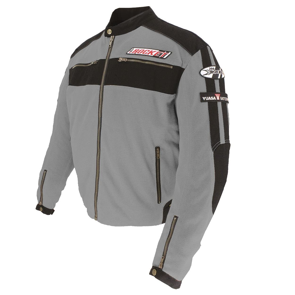 Joe Rocket Seeker Men's Street Motorcycle Jacket - Grey/Black, Small Size | Breathable & Protective Riding Gear for Urban Commuters & Weekend Riders