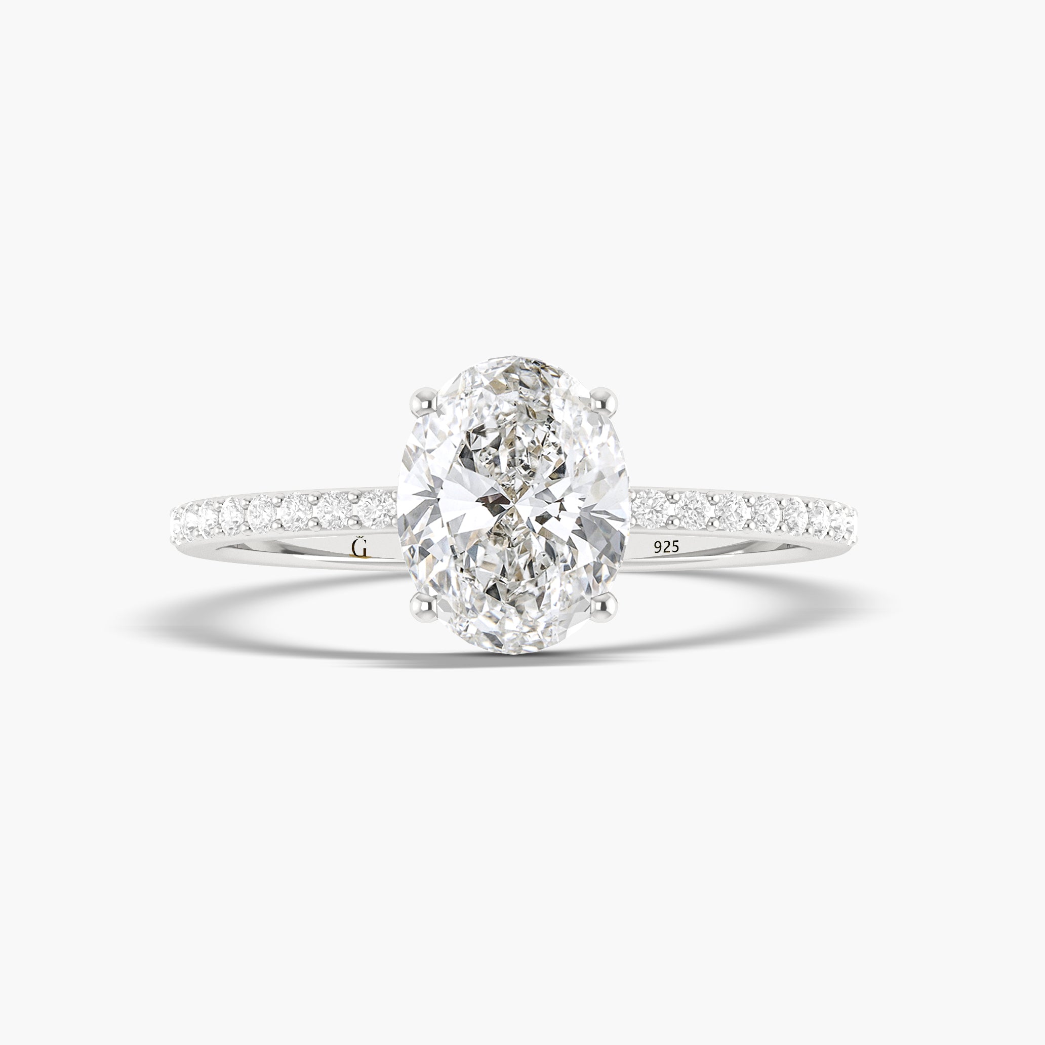 Elegant Oval Cubic Zirconia Ring in 18K Gold Vermeil or 925 Sterling Silver - Perfect for Weddings, Anniversaries & Special Occasions