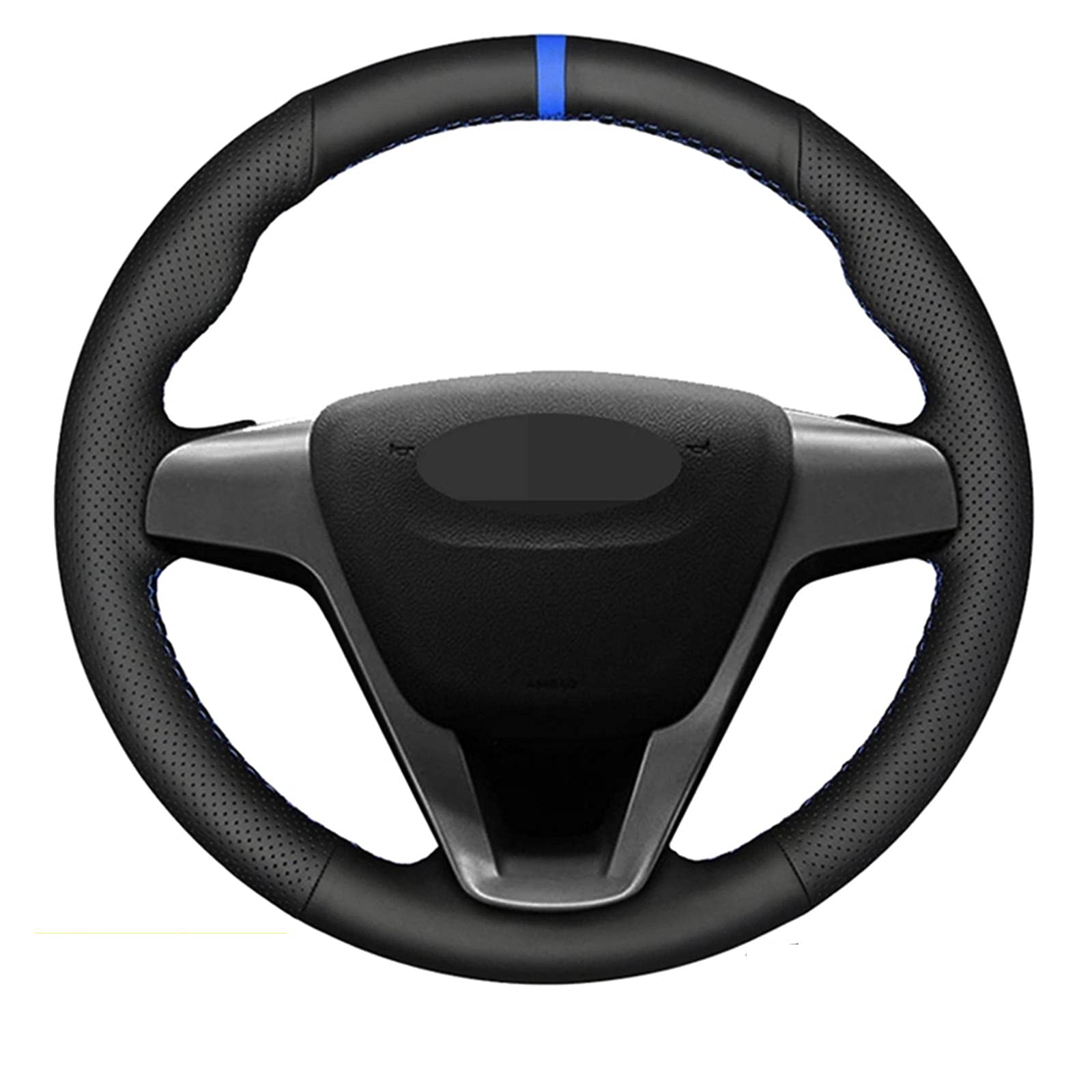 SAXTZDS Universal Leather Steering Wheel Cover for Lada Vesta 2015-2019 & Xray 2015-2019 - Non-Slip Grip, Comfortable Driving Experience, Perfect for Daily Commute and Road Trips