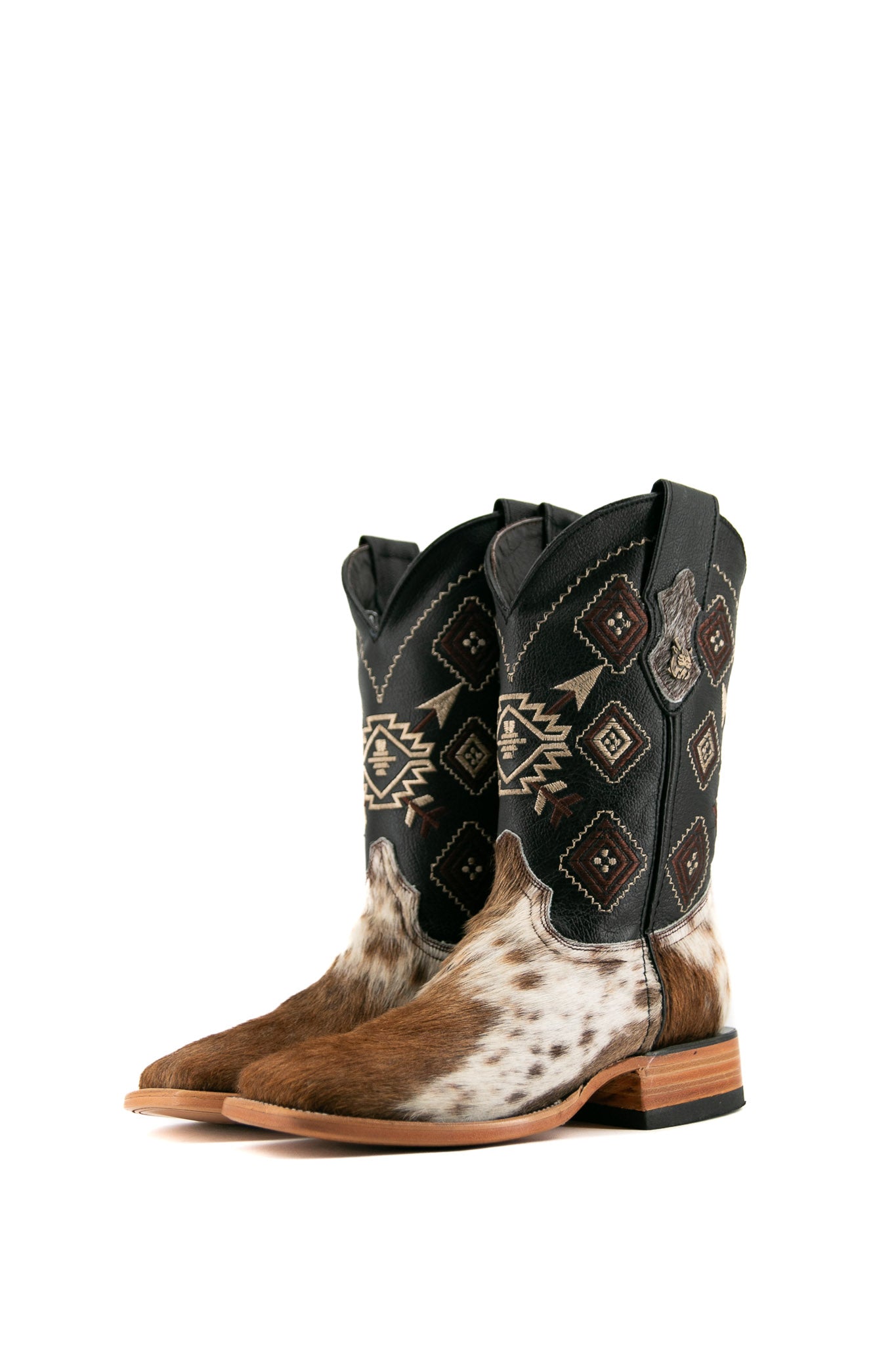 Authentic Men's Cowhide Square Toe Cowboy Boots - Size 6.5 (JM1 Box) - Western Style, Durable & Comfortable for Rodeo, Country Dancing & Outdoor Adventures