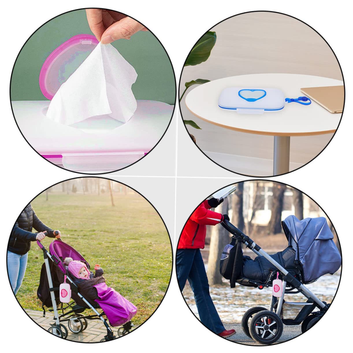 Wakauto 10-Pack Reusable Mini Plastic Tissue Box Dispenser for Wet Wipes - Perfect for Home, Office, Car & Travel Use