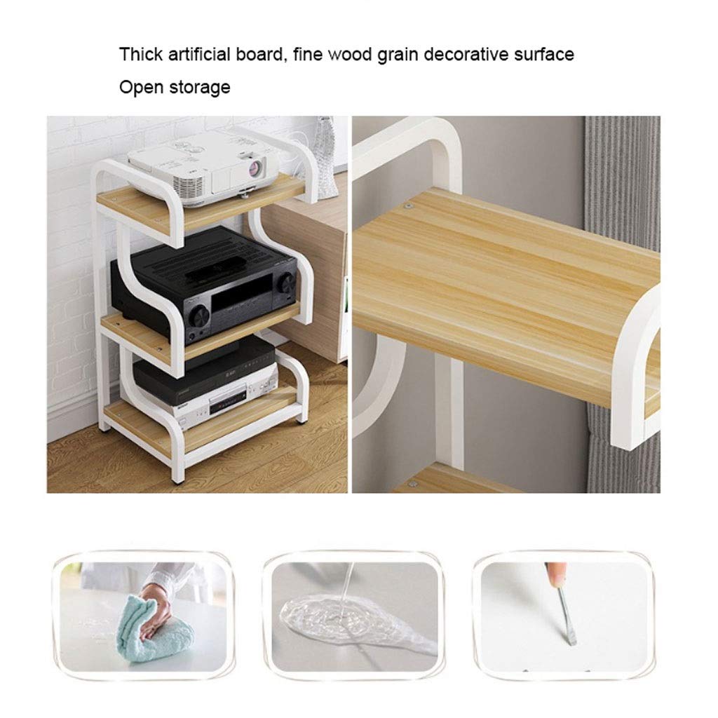 Steel Frame Printer Stand with 4 Cushions - 4 Tier Desktop Organizer for Printer, Files & Office Supplies | Space Saving Storage Shelf for Home & Office Workspace | Perfect Printer Shelf Near Desk for Organized Workspace