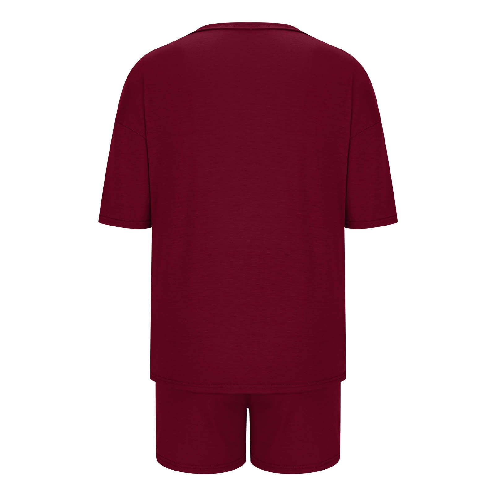 Women's 2-Piece Summer Outfits - Short Sleeve Shirts & Matching Shorts Lounge Set | Casual Loungewear & Pajamas for Home, Travel & Relaxation