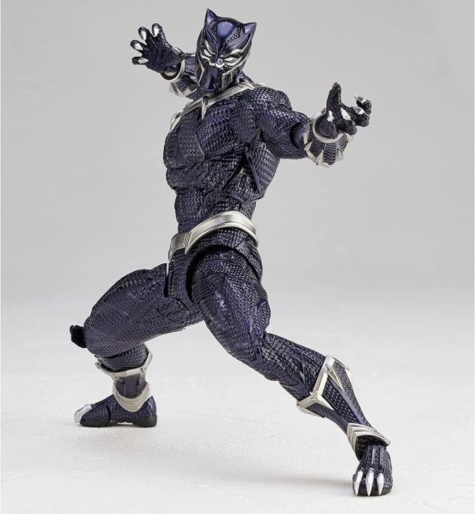 Amazing Yamaguchi Revoltech No. 030 Black Panther Action Figure - Highly Articulated Collectible for Marvel Fans & Display