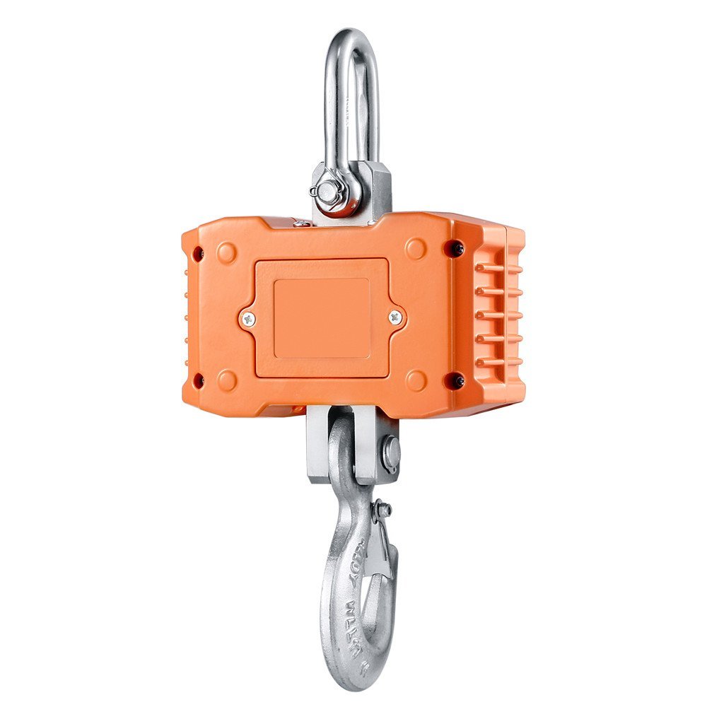 500kg/1000lb Digital Hanging Crane Scale - Heavy Duty Industrial Smart Weighing Tool for Farm, Factory & Warehouse | Orange Hoist Scale for Livestock, Construction & Shipping