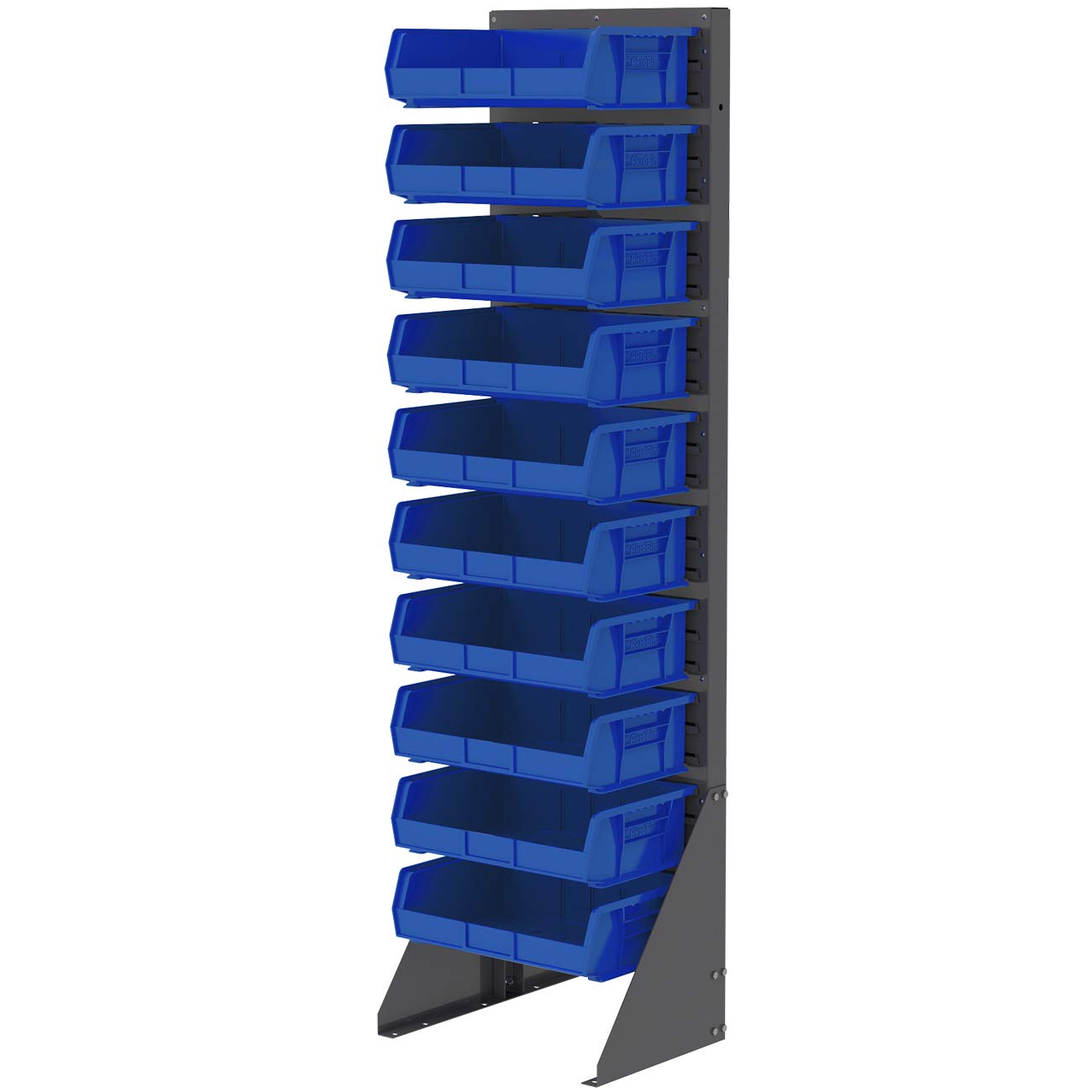 Akro-Mils 30255 AkroBins Plastic Storage Bins - 6-Pack Stackable Organizer Bins for Garage, Pantry, Craft Room (11x16x5 Inches, Blue) | Space-Saving Home & Office Storage Solution