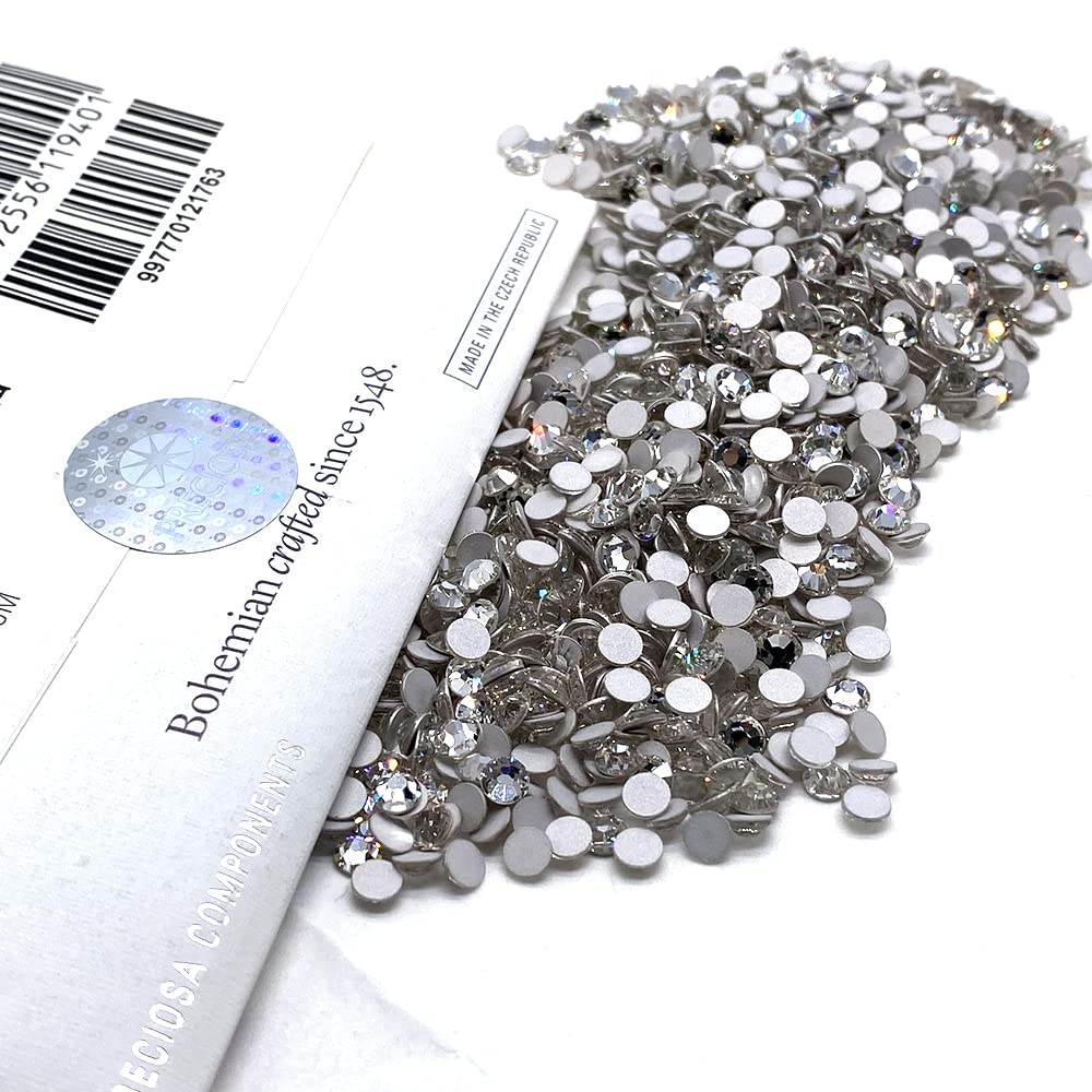 Genuine Czech Preciosa MC Chaton Rose Maxima SS20 5mm Flatback Rhinestones - 144pcs No Hotfix Round Crystals for DIY Nail Art, Jewelry Making & Craft Decoration | Perfect for Costumes, Bridal Accessories and Home Decor