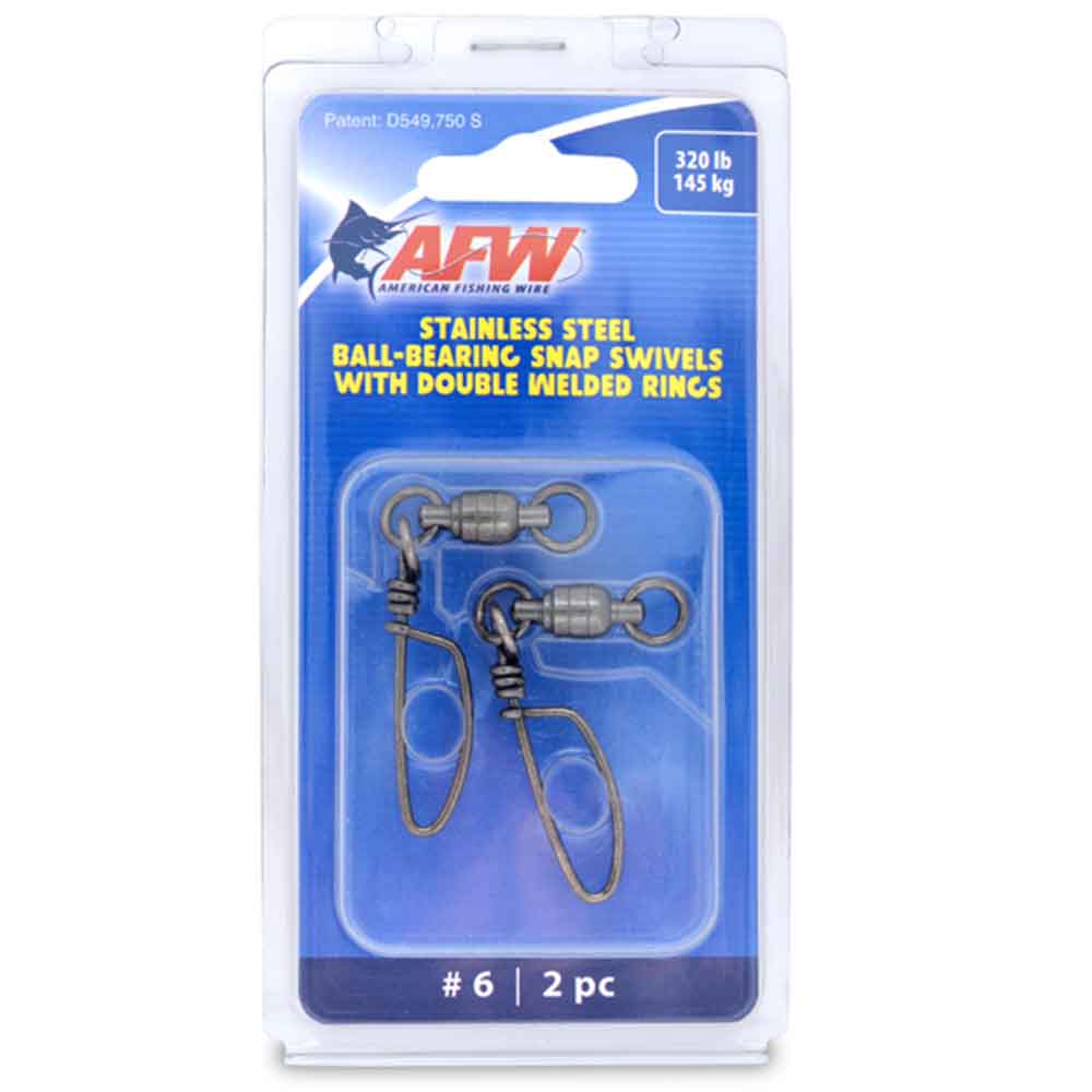 Premium Stainless Steel Ball Bearing Snap Swivels with Double Welded Rings - Gunmetal Black (2 Pack) - Ideal for Fishing, Lure Making, and Tackle Box Organization