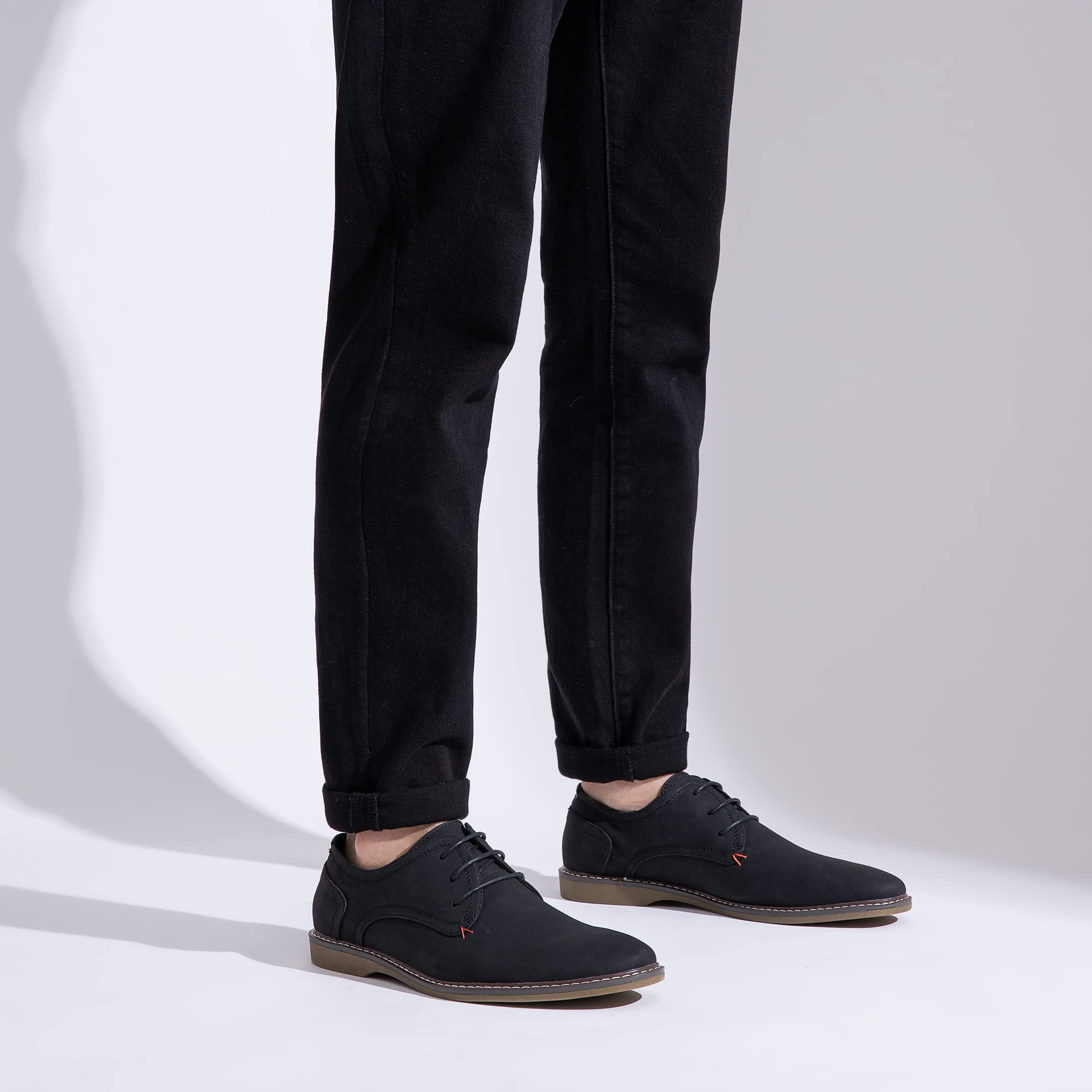 Jousen Men's Suede Casual Business Dress Shoes - Classic Comfortable Formal Footwear for Office, Wedding & Special Occasions