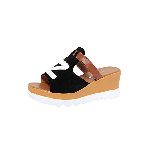 Women's Comfortable Solid Color Wedge Sandals with Peep Toe & Flatform Heel - Summer Casual Shoes for Beach, Party, and Everyday Wear