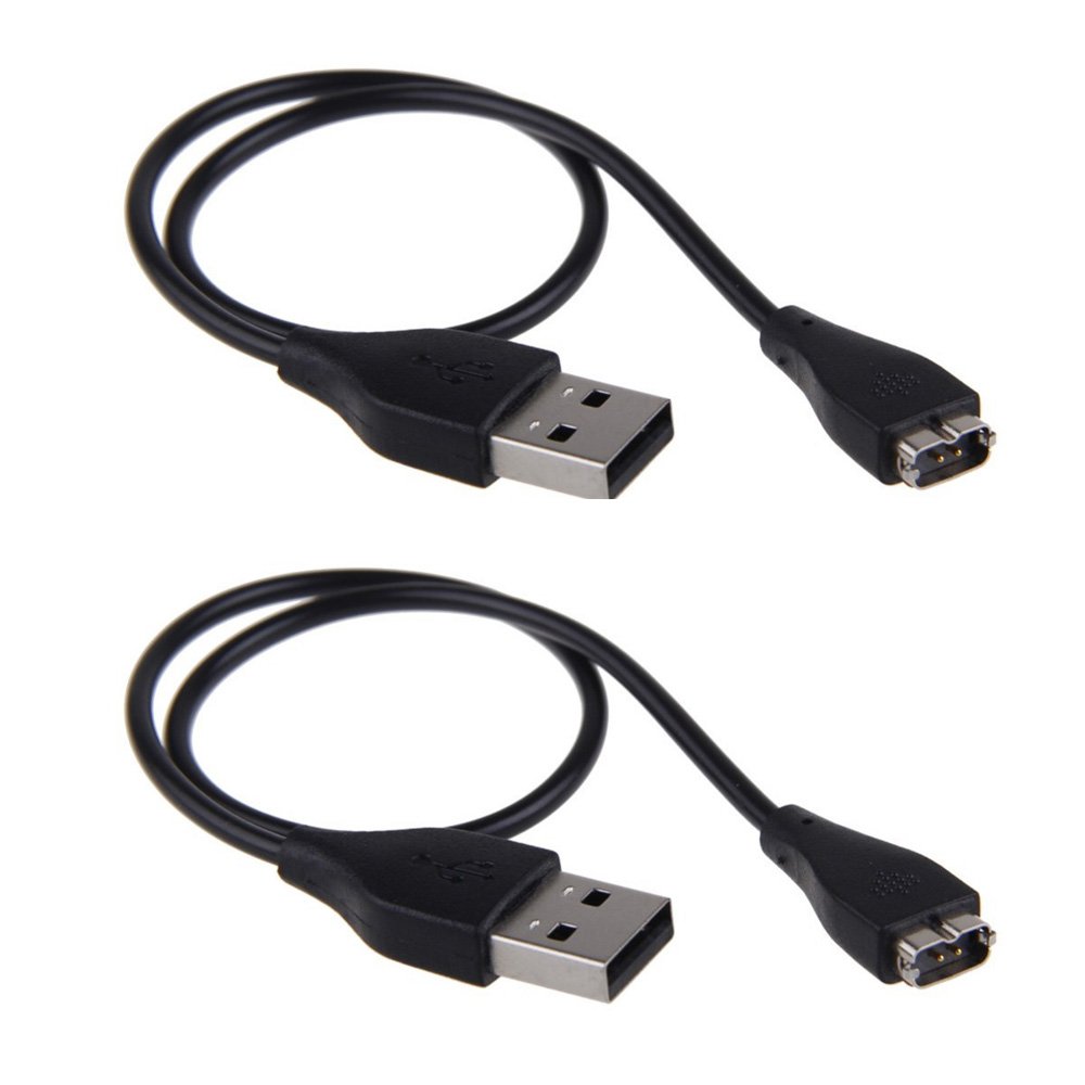 Fitbit Charge HR Charger - 2 Pack Replacement USB Cable for Activity Trackers | Home & Gym Use