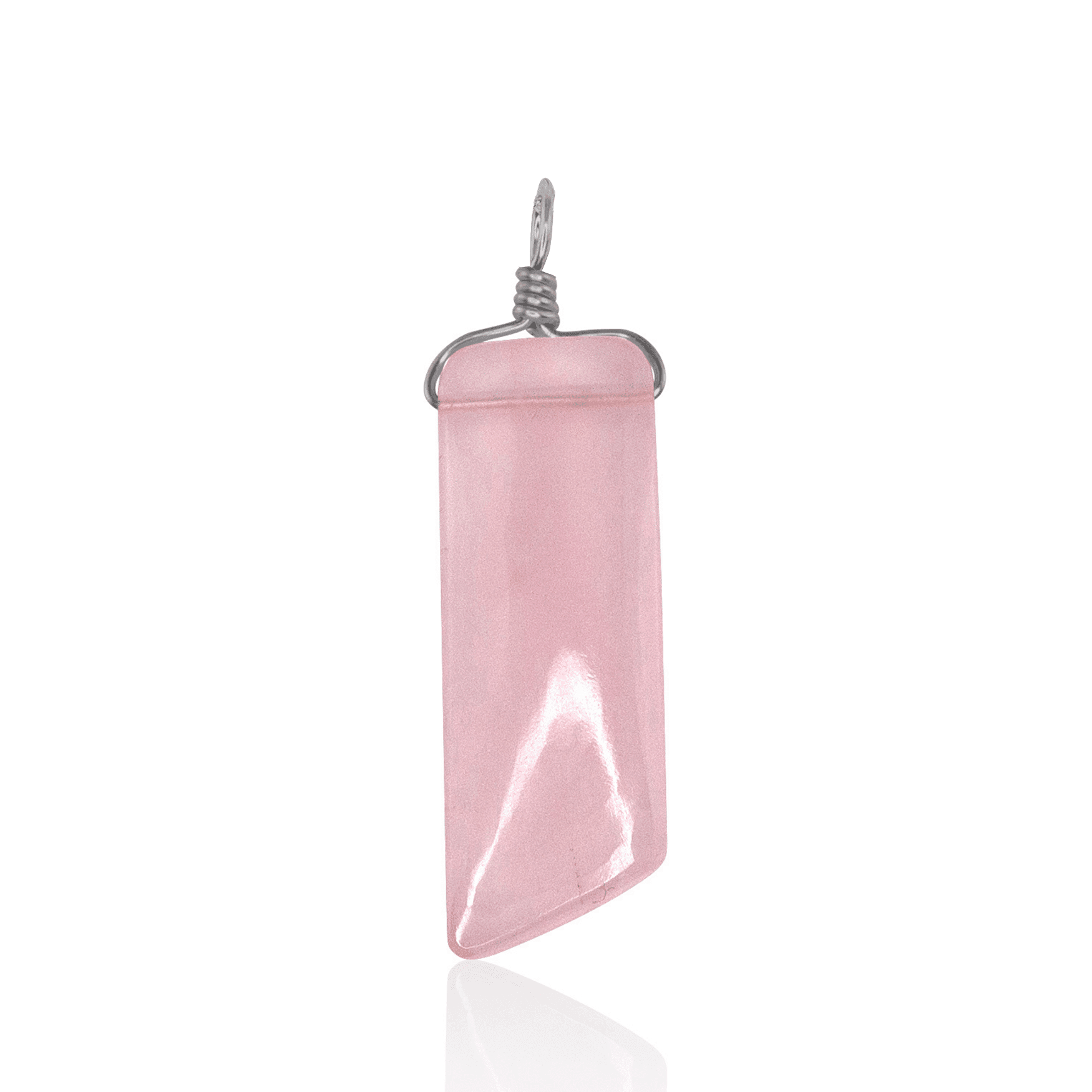 Rose Quartz Smooth Point Pendant Necklace - Healing Crystal Jewelry for Women, Chakra Balancing & Stress Relief - Perfect for Meditation, Yoga & Spiritual Gifts