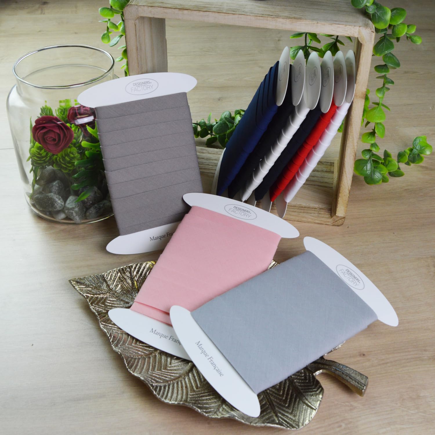 Wide Light Grey Cotton Bias Binding Tape - 5.46 Yards for Quilting, Blankets & Cushions | Premium Sewing Trim for Thick Fabrics & DIY Projects | Perfect for Home Decor, Baby Blankets & Crafting