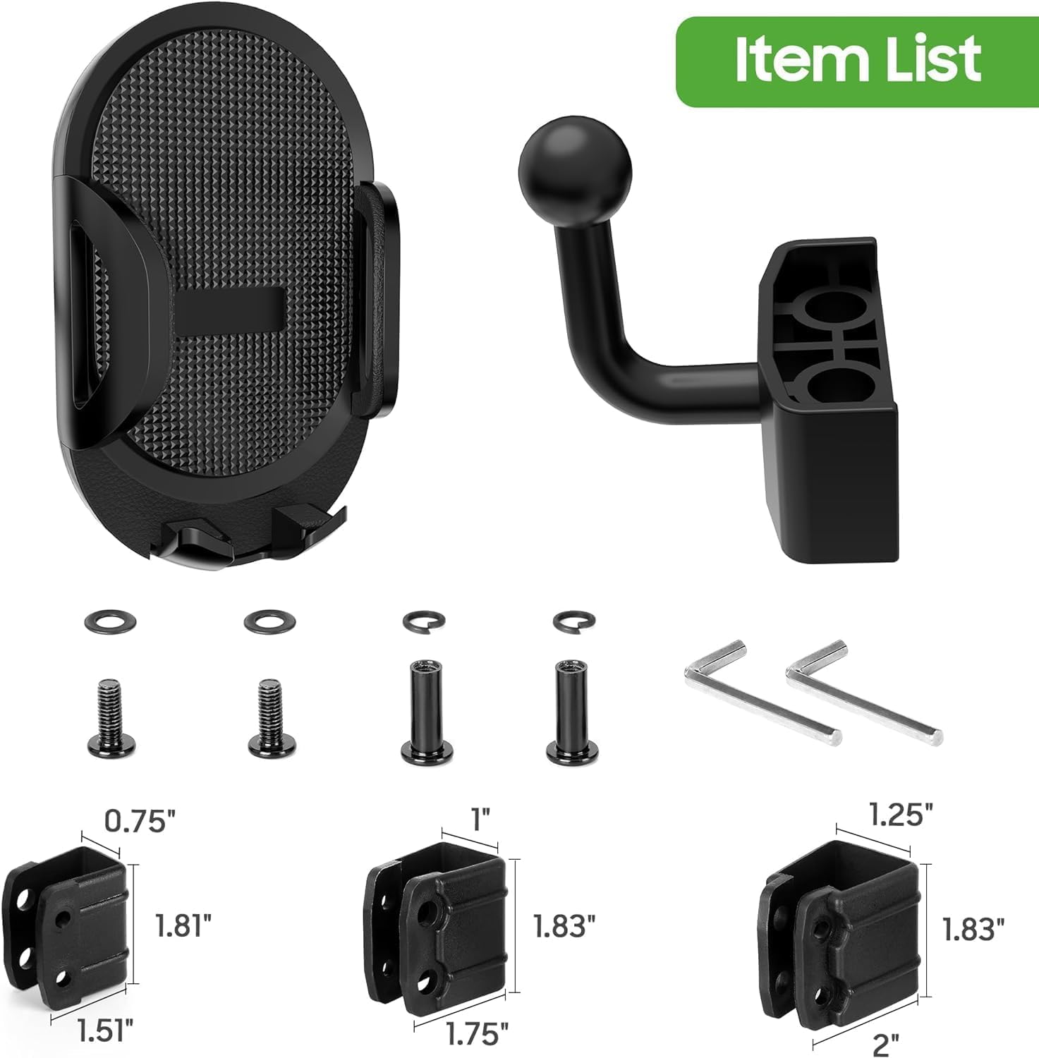 Universal Golf Cart Phone Holder Mount - Compatible with EZGO, Club Car & Yamaha Carts | Secure Cell Phone Stand for iPhone, Samsung Galaxy & Google Pixel | Perfect for Golfing, Camping & Outdoor Adventures