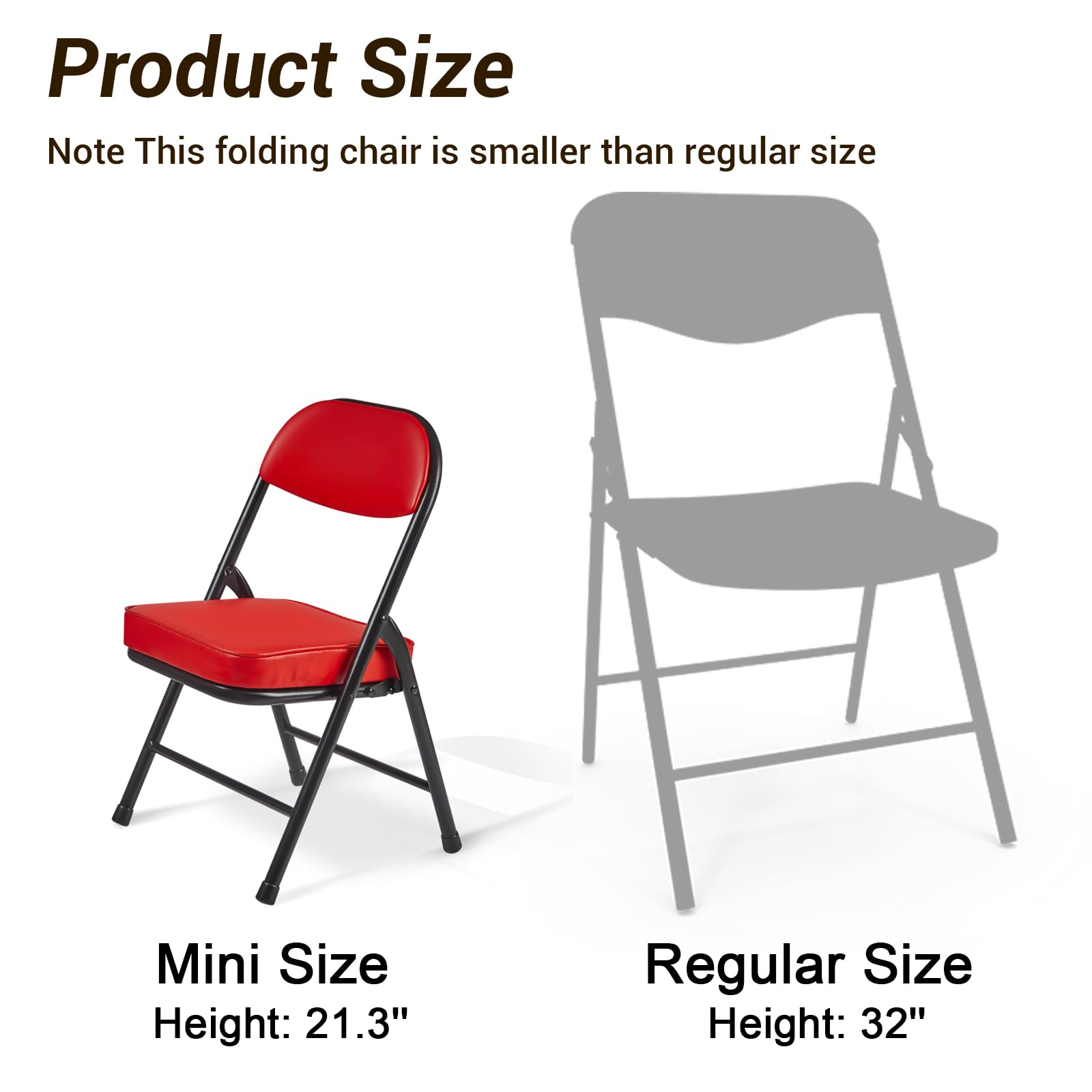 **Portable Folding Camping Chair with Cushion - Lightweight Mini Padded Stool for Outdoor, Patio, Beach, Picnic, Fishing & Hiking - Perfect for Camping, Backyard, Garage & Sports Events (Red)**
