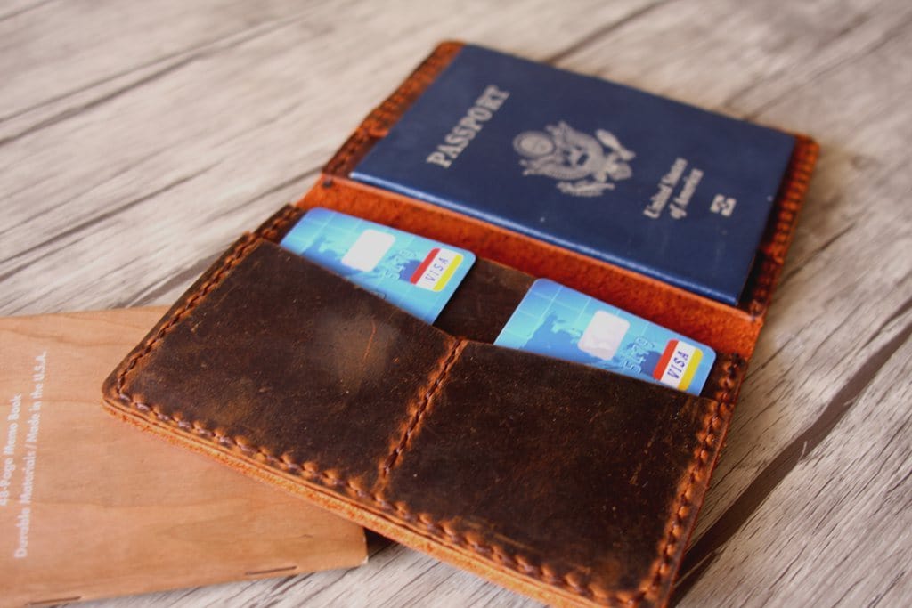 Personalized Leather Passport Holder - RFID Blocking Travel Wallet for Men & Women - Perfect for Airports, Business Trips & International Travel
