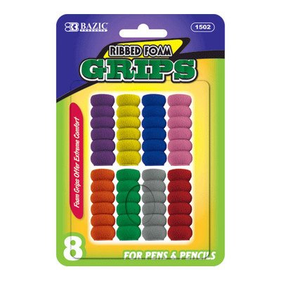 Ergonomic Wiggly Shape Foam Pencil Grips for Kids - Set of 8 (144-Piece Bulk Case) - Improve Handwriting & Reduce Hand Fatigue - Perfect for Classroom, Homework & Occupational Therapy