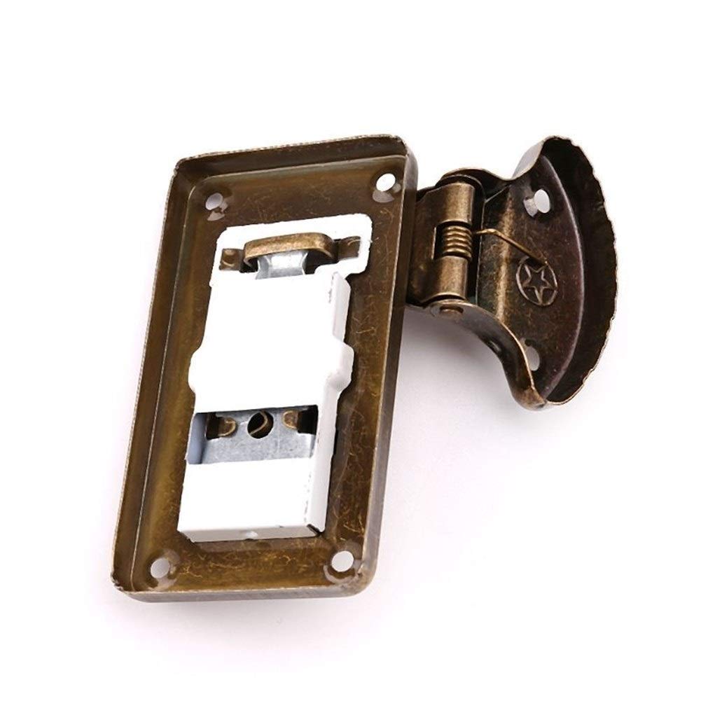 Vintage Bronze Tone Leather Suitcase Buckle Box with Antique Metal Lock & Toggle Hasp Latch - YINGJUN - Perfect for Vintage Luggage, Trunks, Chests & DIY Craft Projects
