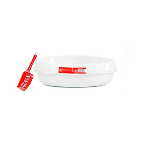Stylish & Practical Semi-Enclosed Cat Litter Box - Splash-Proof Kitten Toilet with Easy Clean Design | Odor Control Cat Potty for Small Spaces | Perfect for Apartments & Multi-Cat Homes