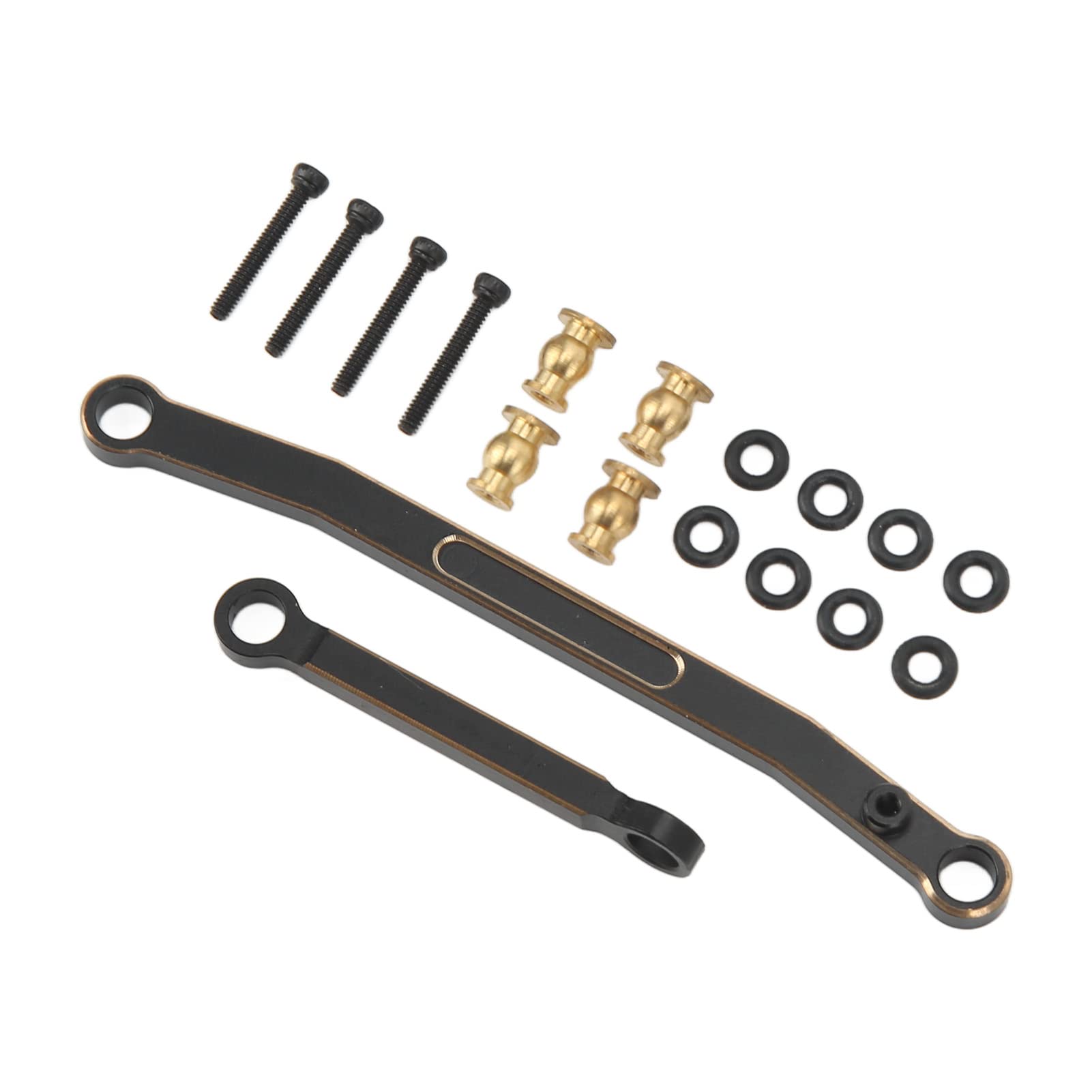 High-Quality Demeras RC Steering Link - Rust Proof Brass Black Steering Rod for RC Cars & Trucks - Perfect for Off-Road Racing, Crawling & Drifting