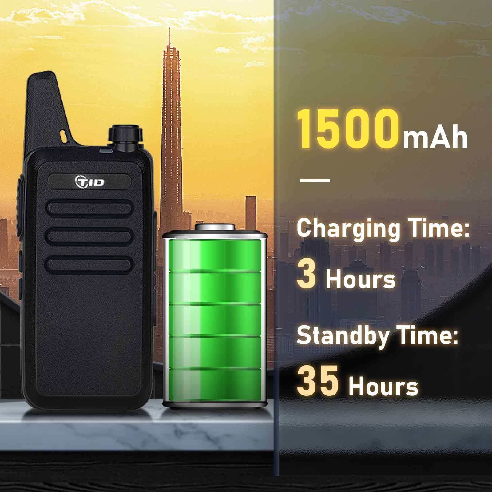 TIDRADO TD-M8s Long Range Walkie Talkies for Adults - 6 Pack Rechargeable Two Way Radios with VOX & Earpiece - License-Free Communication for School, Retail, Church, Restaurant - Perfect for Outdoor Adventures, Events & Emergency Preparedness