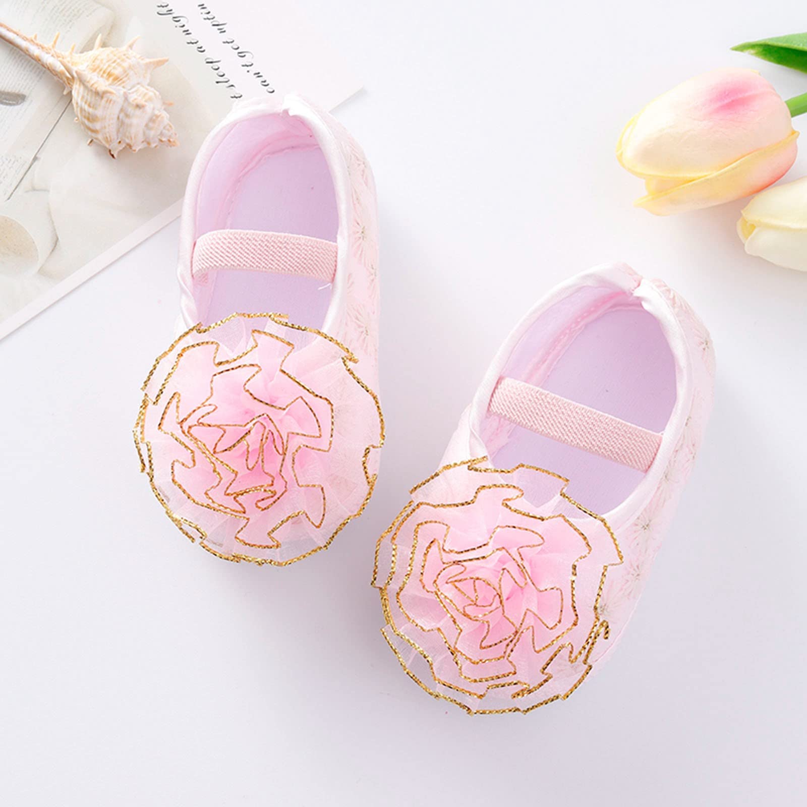 **Cute Soft Baby Wrestling Shoes for 10-Year-Old Girls - Princess Toddler Shoes with Floral Design & Non-Slip Sole - Perfect for Playtime, Sports & Casual Wear**