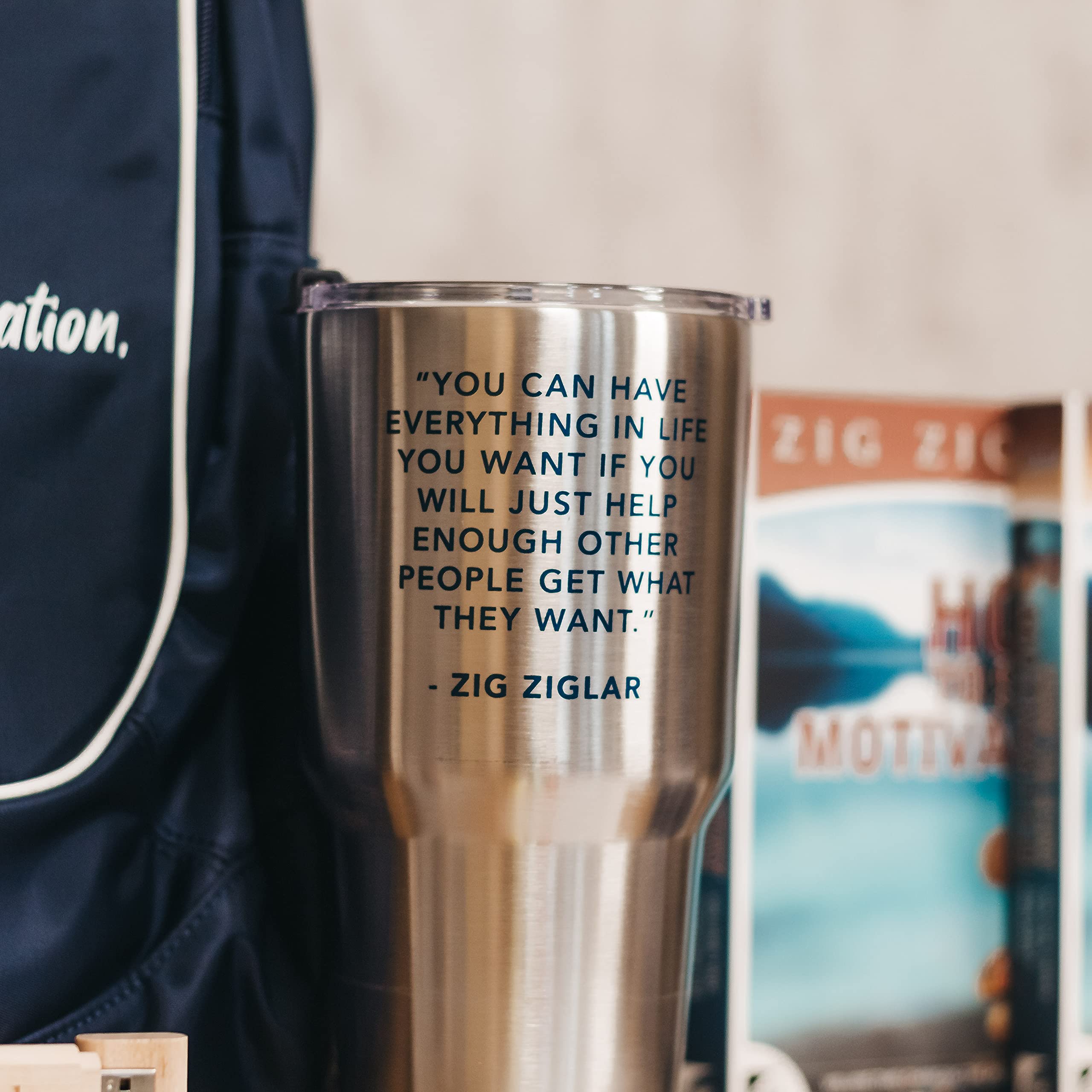 Zig Ziglar's 2020 BestSelf Backpack - Motivational Books & CDs for Personal Growth | Christian Self Help with Daily Planner | Perfect for Students, Professionals & Daily Inspiration