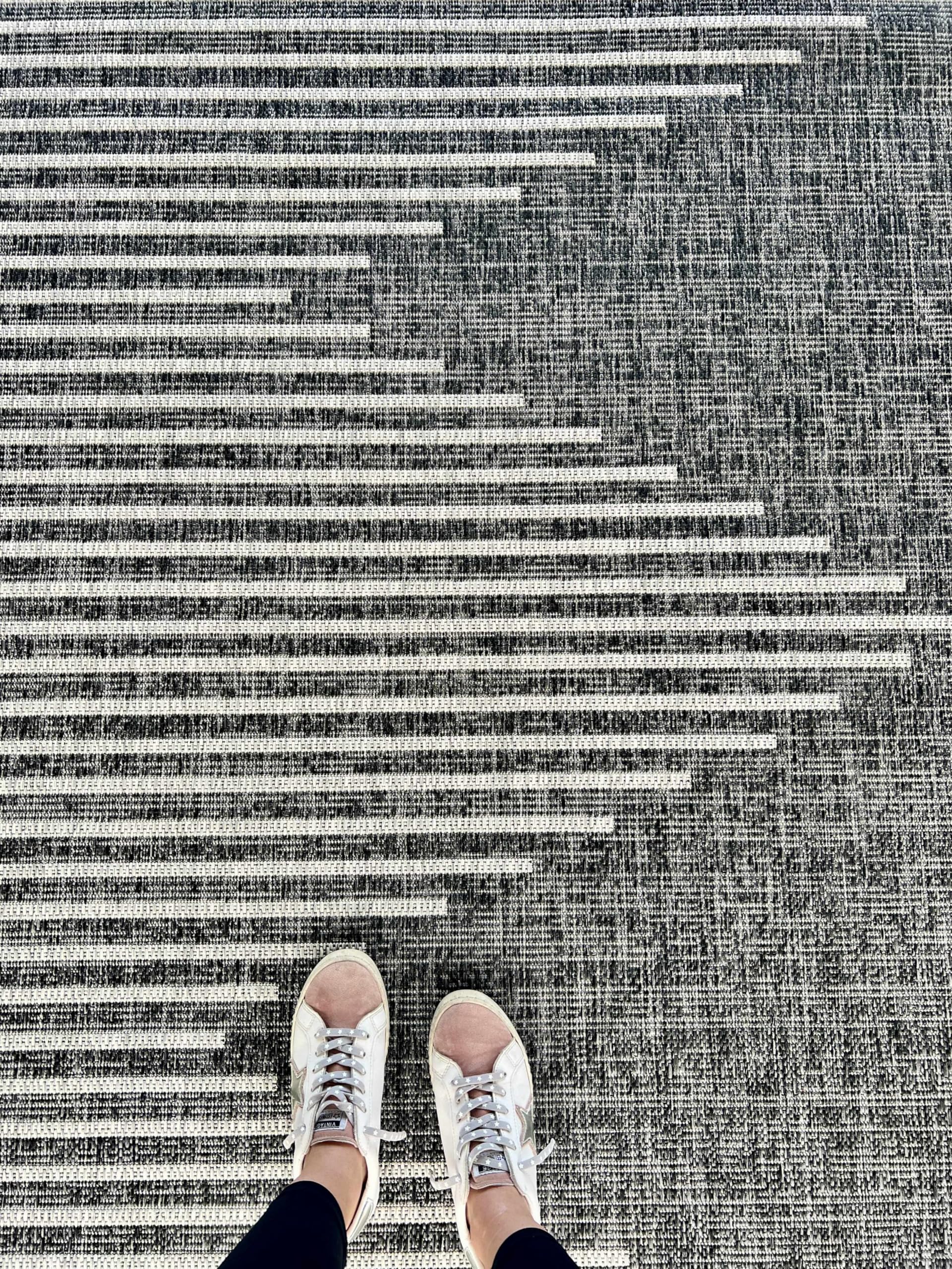 Modern Hauteloom Stephan Indoor Outdoor Rug - Gray, Beige, Black - 6'7