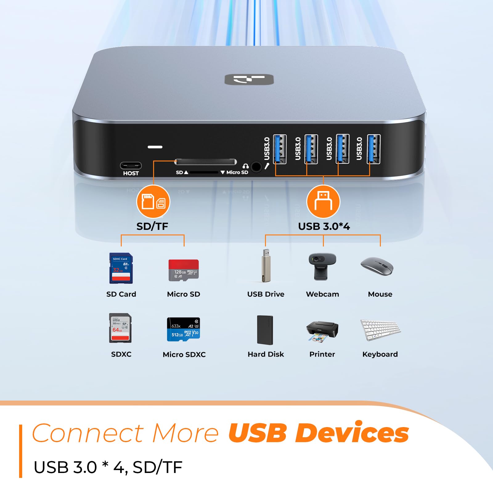 13-in-1 USB C Docking Station with Dual HDMI & 65W PD - Triple Display Dock for Mac Mini M4/M1/M2/M3, MacBook Pro/Air, Dell, HP, Lenovo, Surface - Includes VGA, 4 USB 3.0, Ethernet Port - Perfect for Home Office & Multi-Monitor Workstations
