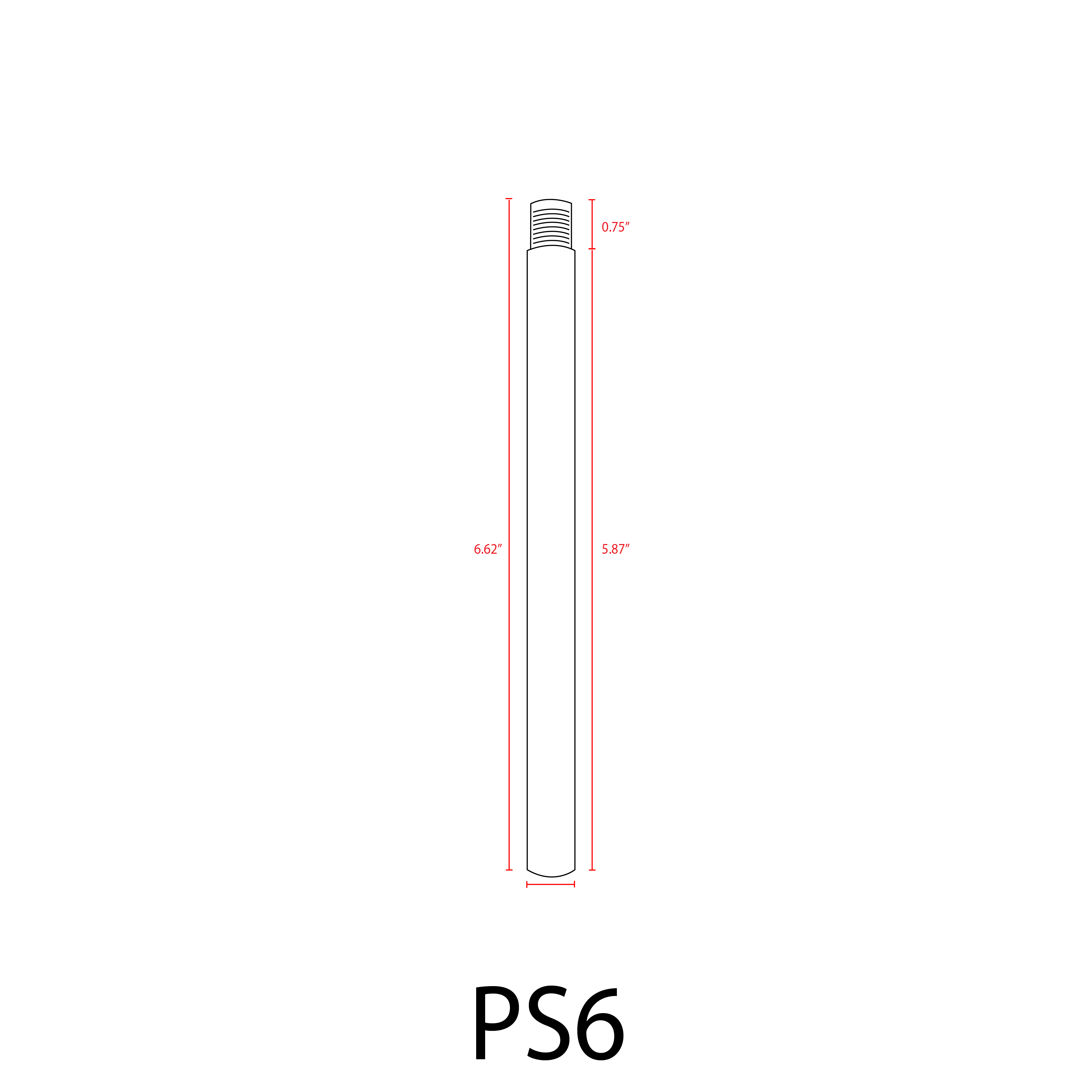 PS6 Aluminum Post Extension 6