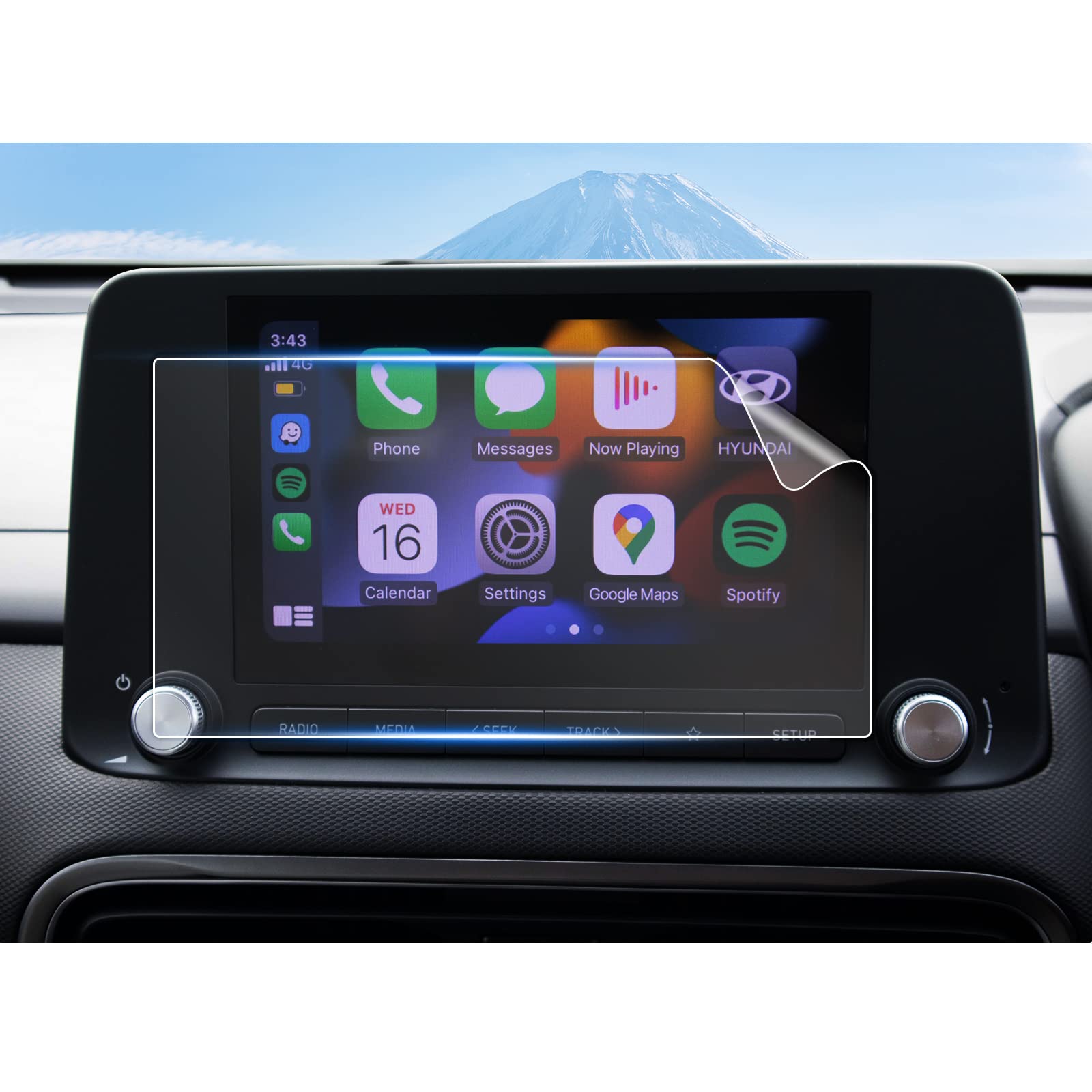 2023 Hyundai Kona Screen Protector 8 Inch - HD Clear Anti-Scratch Film for 2022-2023 Kona SE/SEL & EV SEL Models | Perfect Fit Touchscreen Protection for Navigation & Daily Driving