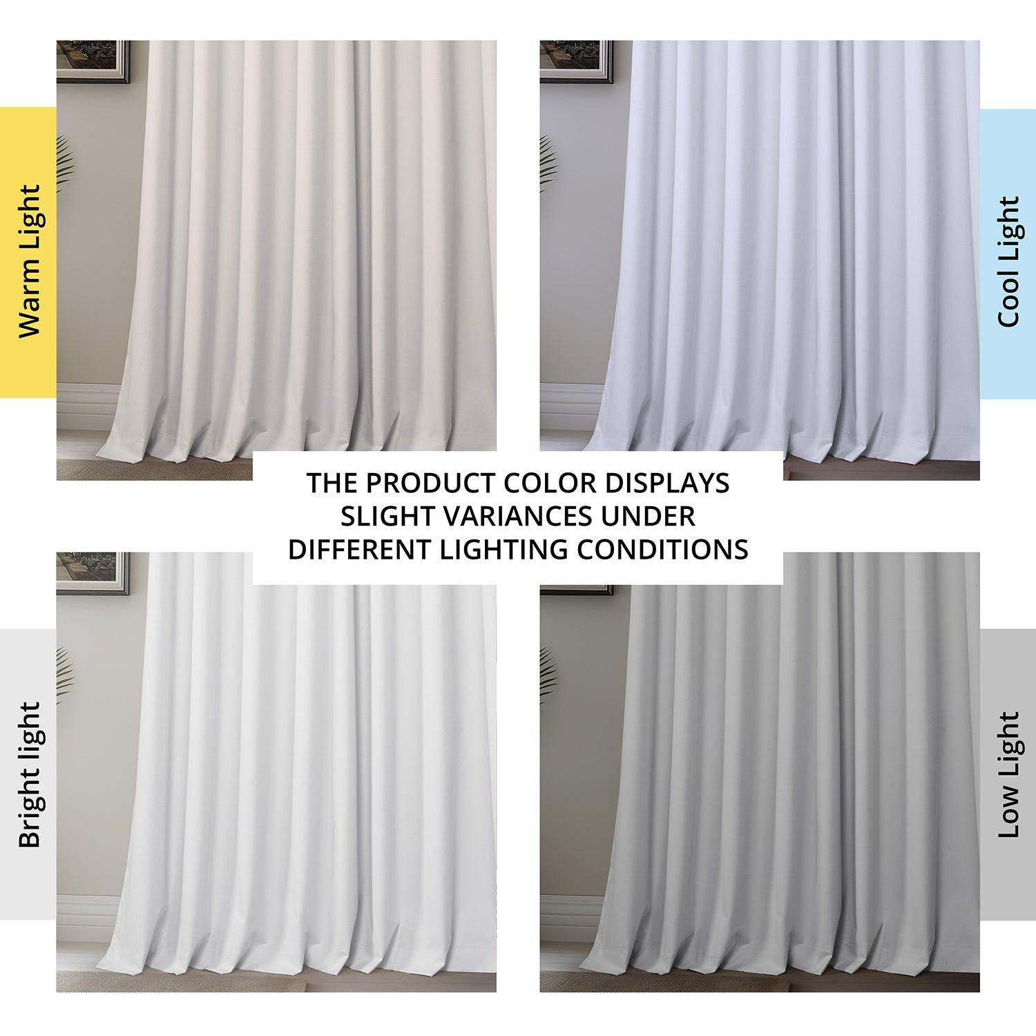 Off White Vienna Basic Linen Blackout Curtains - 2 Panels Set for Bedroom & Living Room - Light Blocking Thermal Insulated Window Drapes for Home Decor