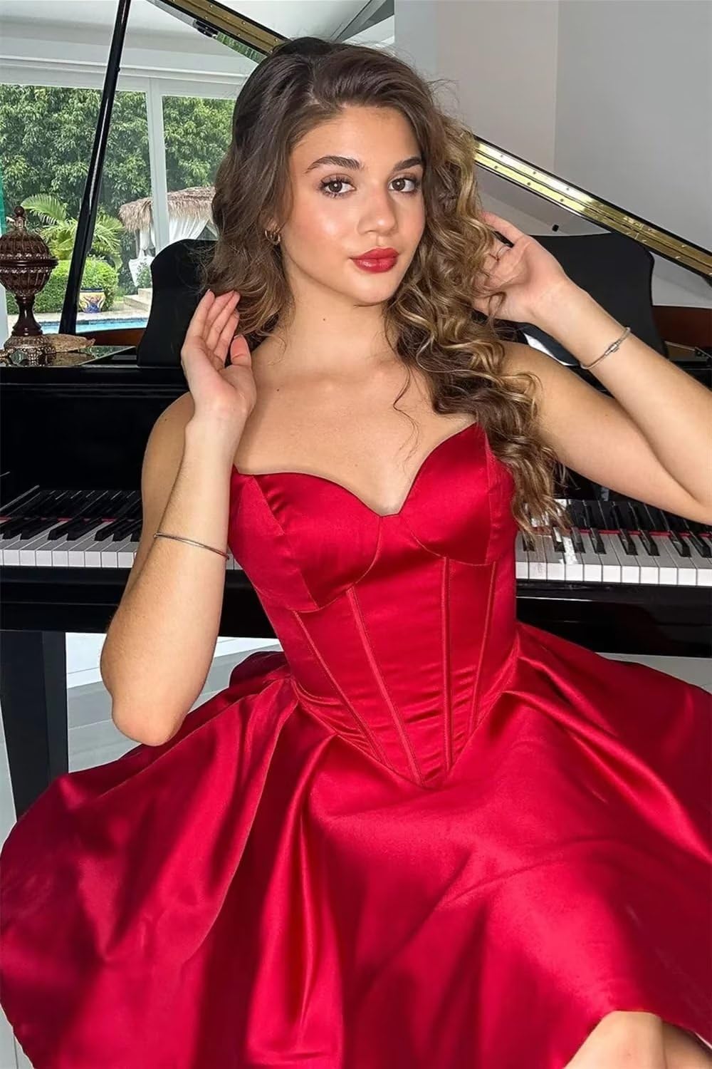 Sweetheart Neckline Short Homecoming Dress for Teens - Strapless Boned Corset Prom Gown for Formal Events, Cocktail Parties & Evening Occasions | Perfect for Dances, Graduations & Special Celebrations