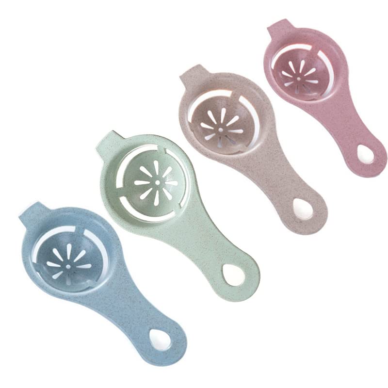 Premium Egg White Separator & Yolk Strainer - 4pcs Kitchen Sieve Tool for Baking, Cooking, and Healthy Recipes | Easy Egg Separator Gadget for Chefs & Home Cooks