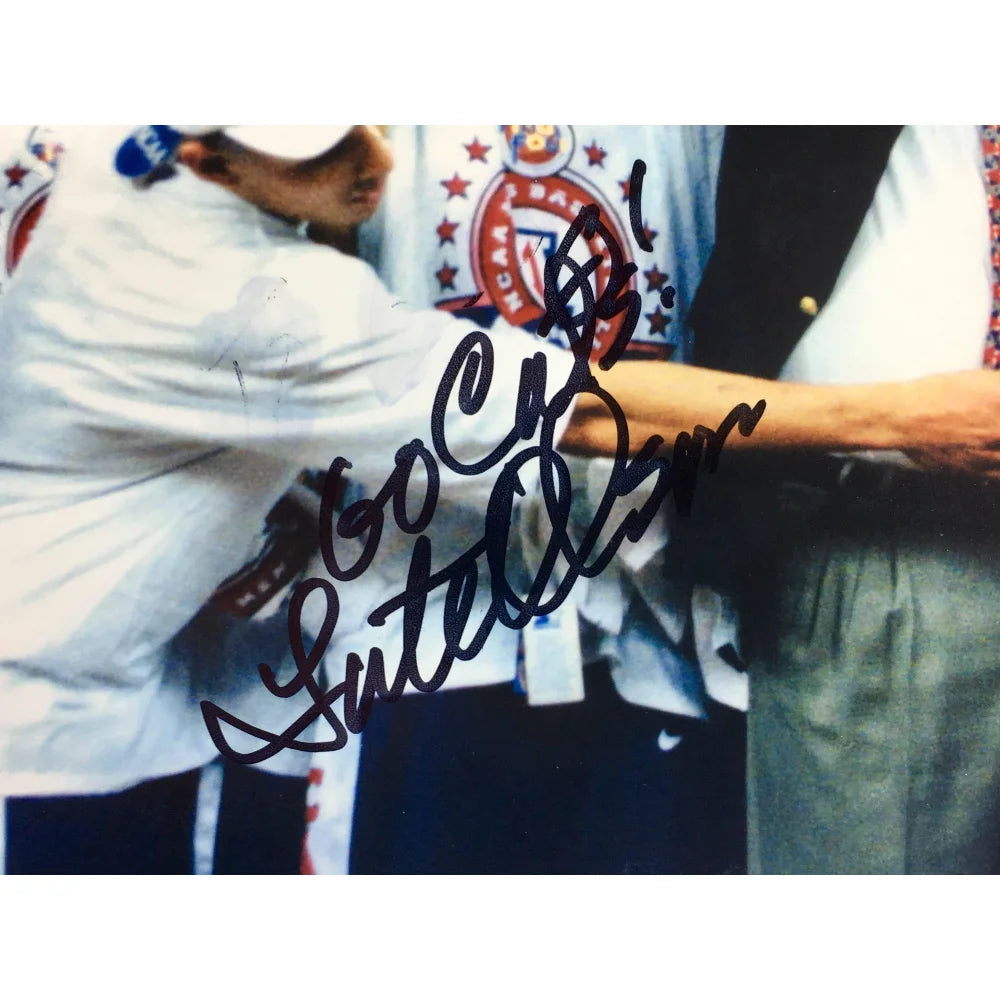 Lute Olson Autographed Arizona Wildcats 8x10 Photo with COA & PSA/DNA Certification - Perfect for Sports Memorabilia Collectors and University of Arizona Fans