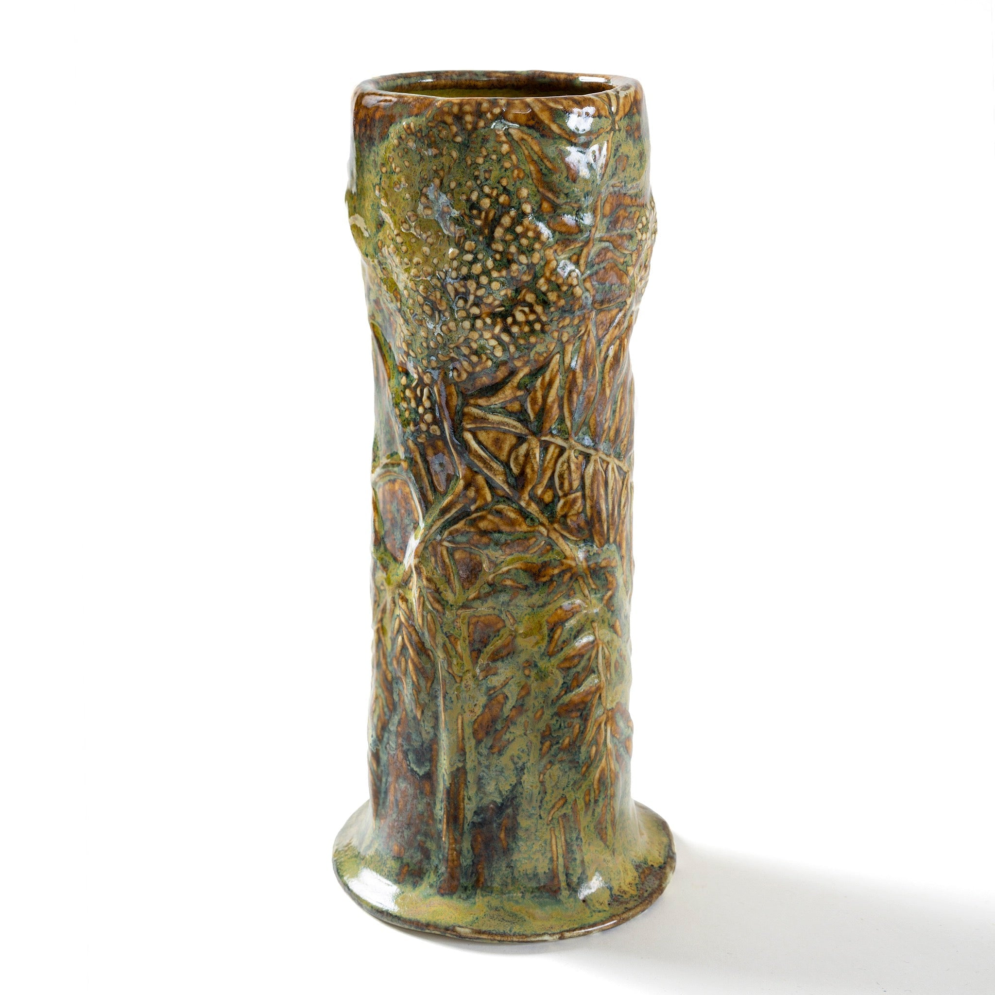 Vintage Tiffany Studios New York Sumac Pottery Vase by Edith Lautrup - Antique Floral Decor for Home, Office & Wedding Centerpieces