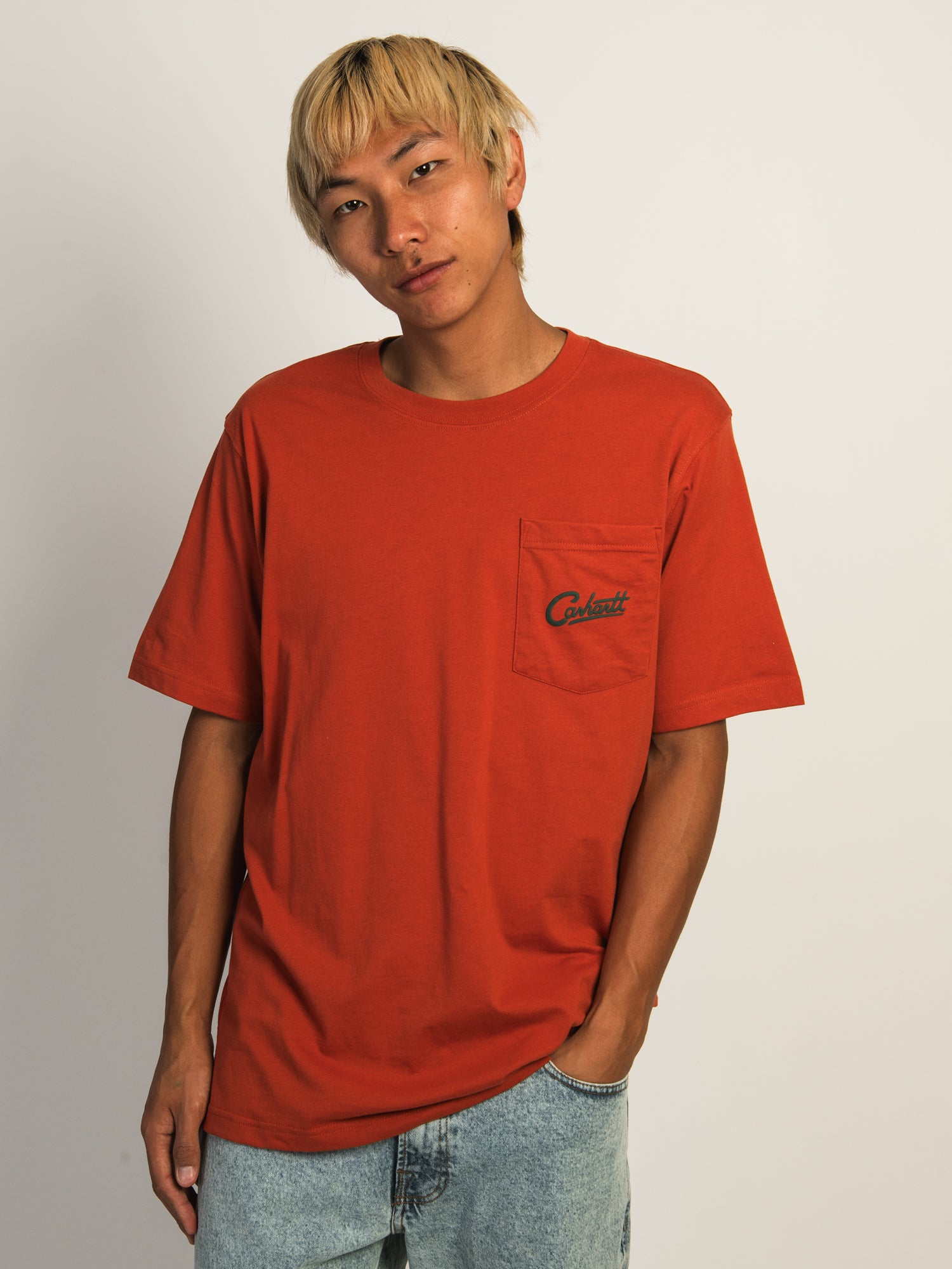 Carhartt Relaxed Fit Lightweight Pocket T-Shirt for Men - Comfortable Casual Wear for Work, Outdoor & Everyday Use